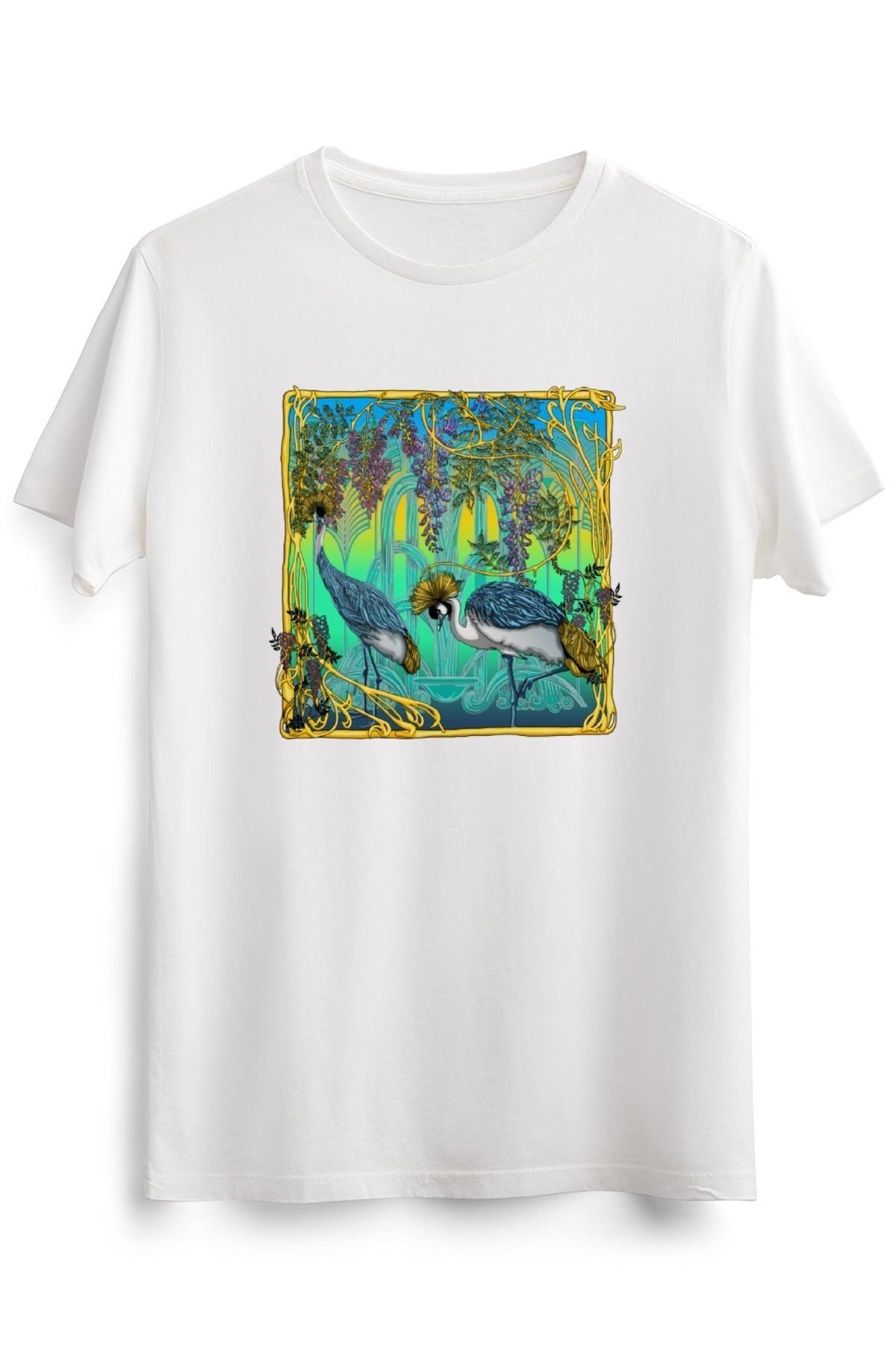 GreenMint Decor Alb Cu Macara Pentru Bărbați Unisex - XL
