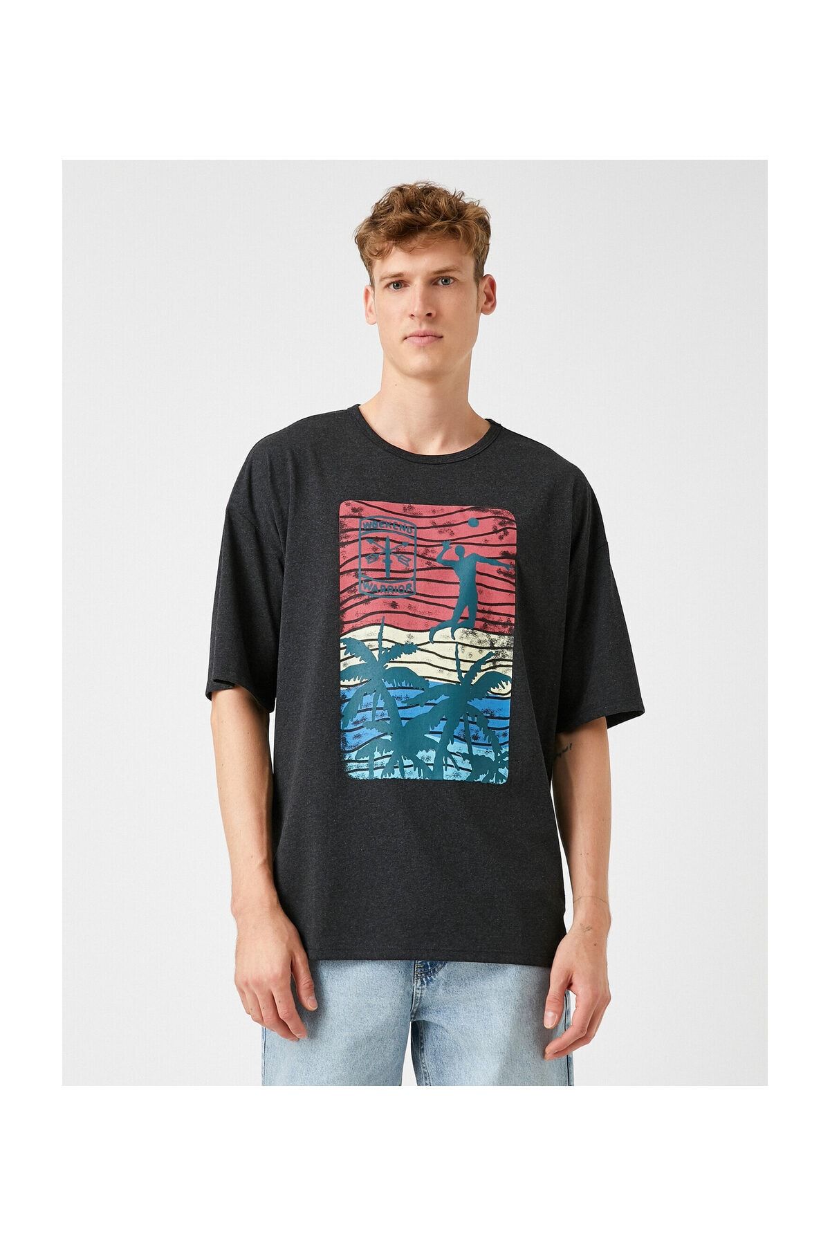 Koton T-Shirt Schwarz Regular Fit Fast ausverkauft FN8135