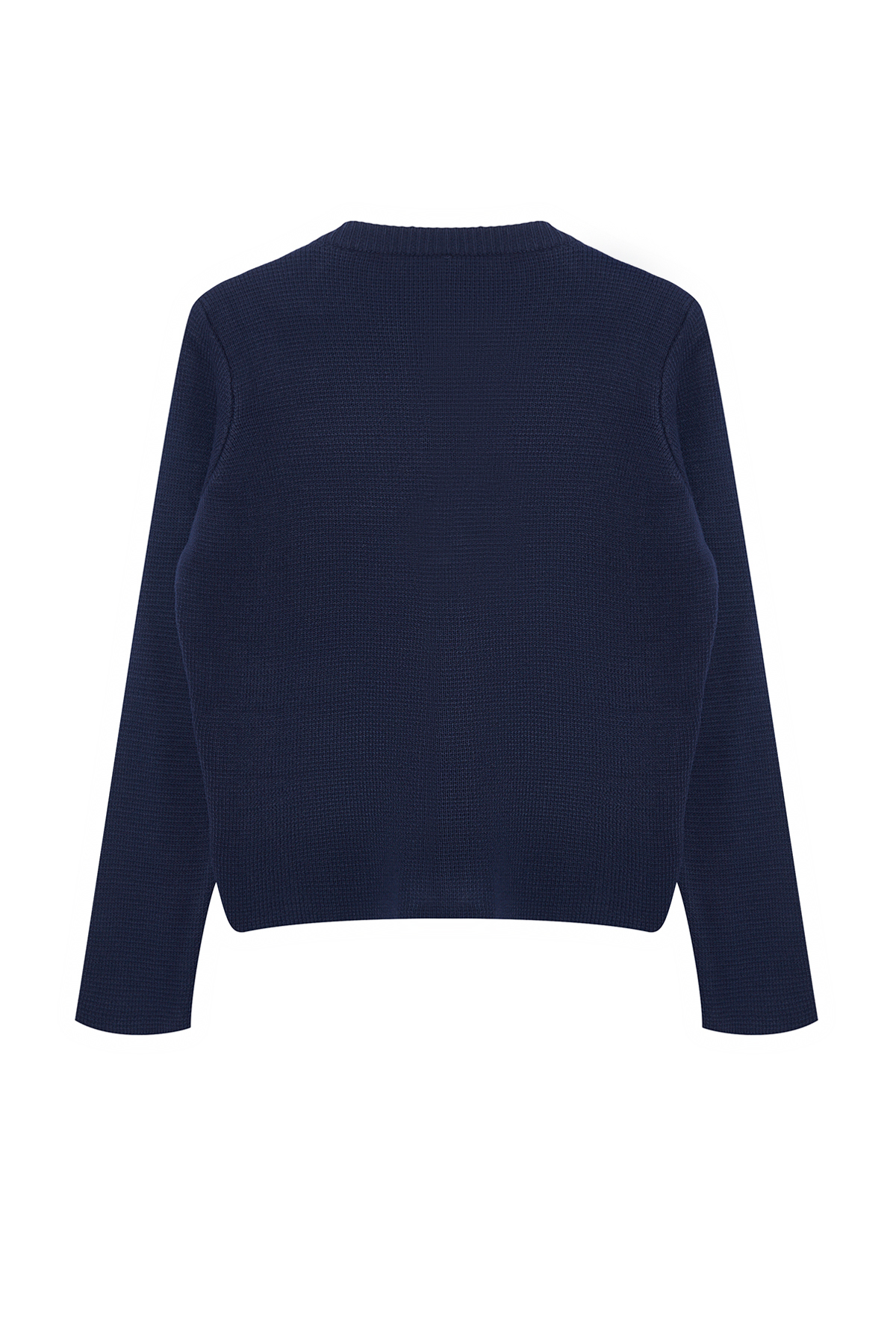 Trendyolmilla  Lacivert Bisiklet Yaka Fermuarlı Mont Görünümlü Triko Hırka TWOAW25HI00193 - Görsel 7