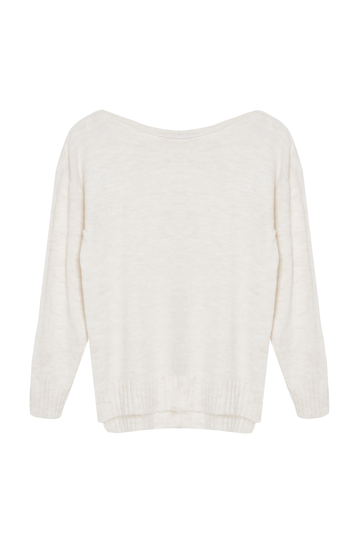 Trendyolmilla  Taş Yünlü Kayık Yaka Basic Triko Kazak TWOAW25KZ00010 - Görsel 6