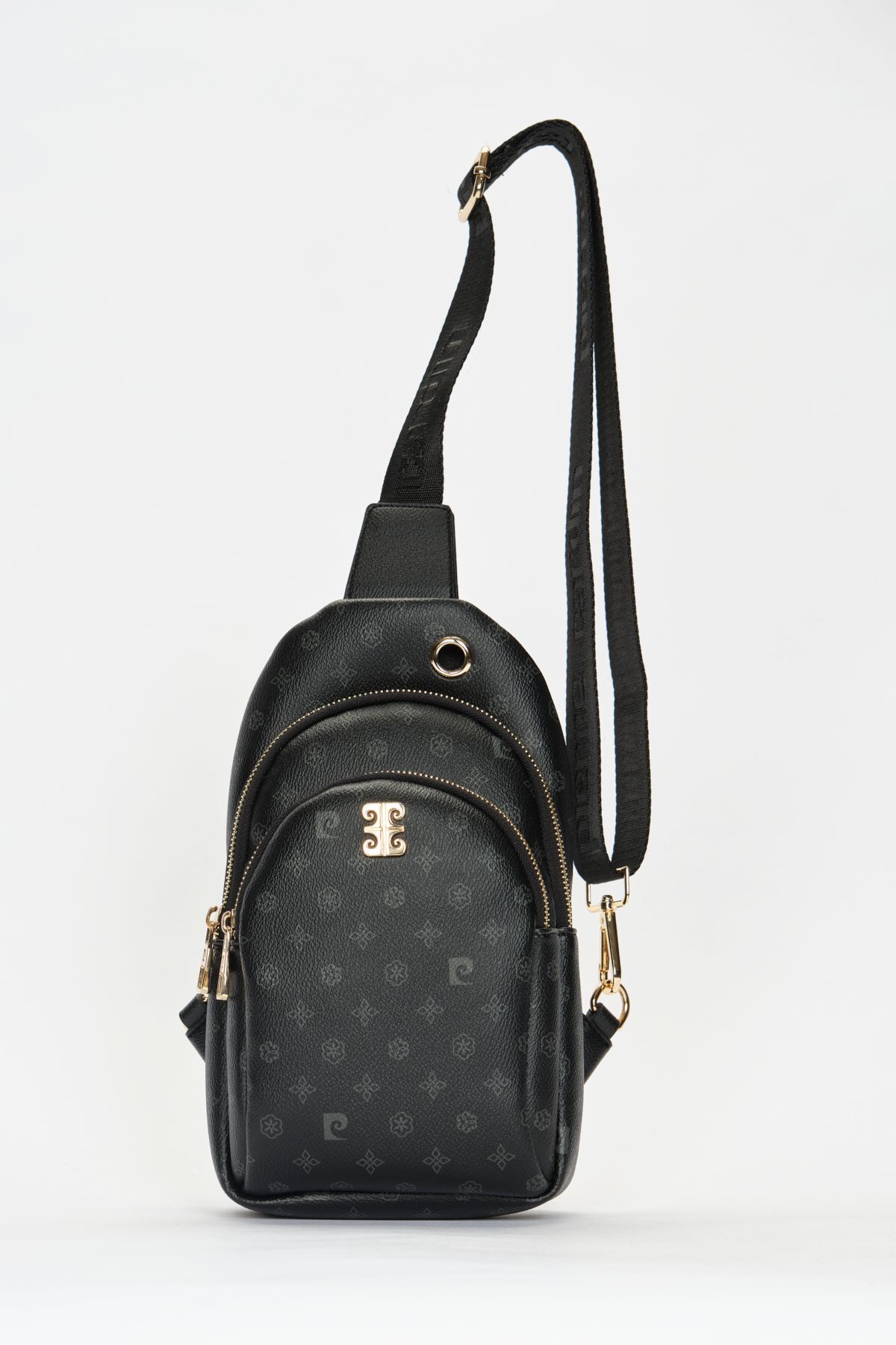 Pierre Cardin-Schwarze Monogramm-Umhängetasche für Damen 05PO22Y1535 2