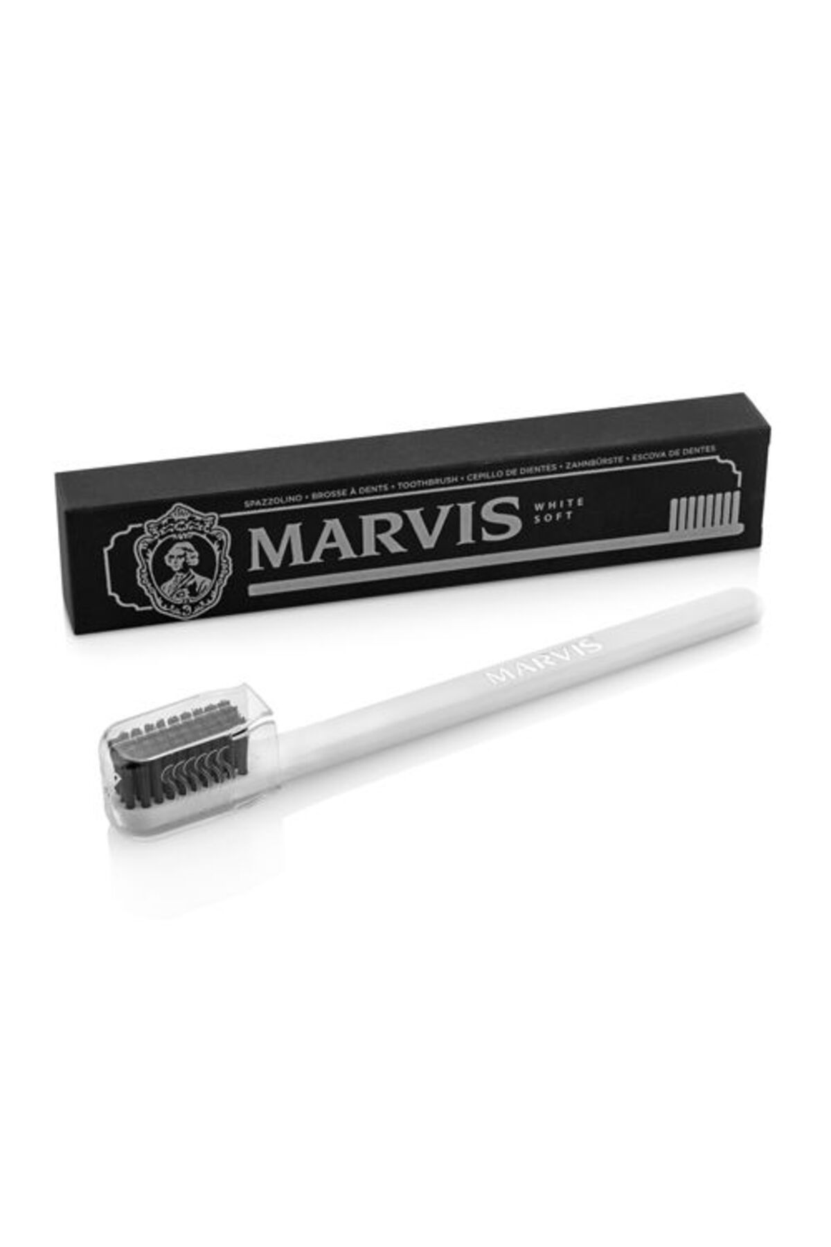 خمیردندان زنجبیل 85 میل + مسواک نرم سفید 2 مجموعه مراقبت ماوریس Marvis