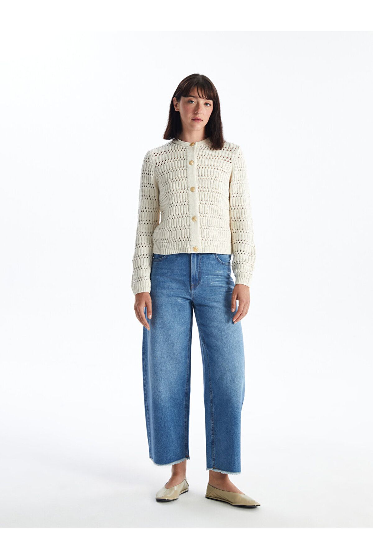 LC Waikiki Damskie Spodnie Jeansowe W Kształcie Balonu Kobieta - 30