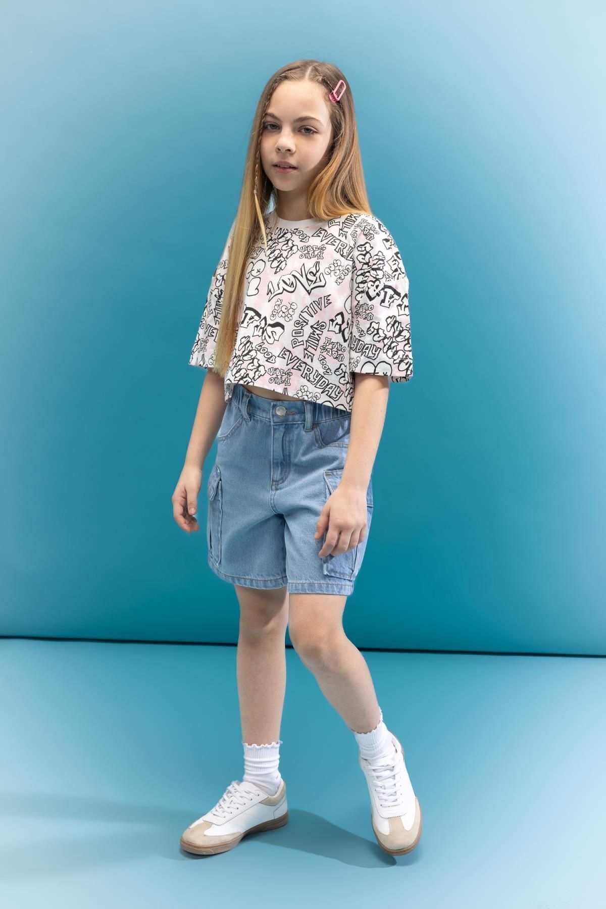 تی شرت دخترانه دفاکتو | C5463A824SM Defacto - Image 2