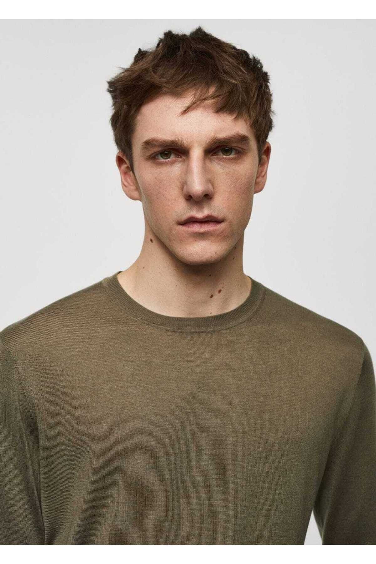 MANGO Man-Λεπτό πουλόβερ Silk Mulberry 5