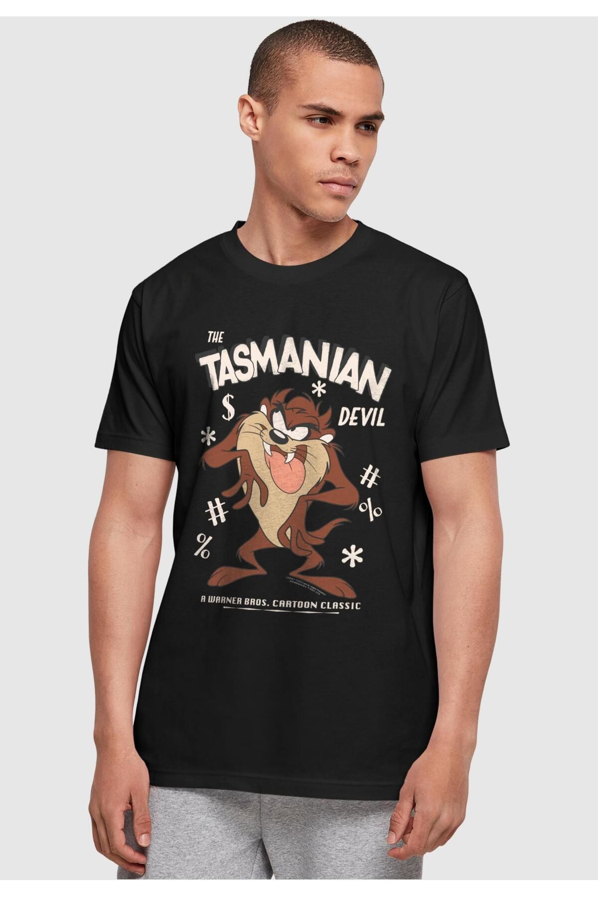 ABSOLUTE CULT-Herren Looney Tunes - Tasmanischer Teufel Basic T-Shirt 3