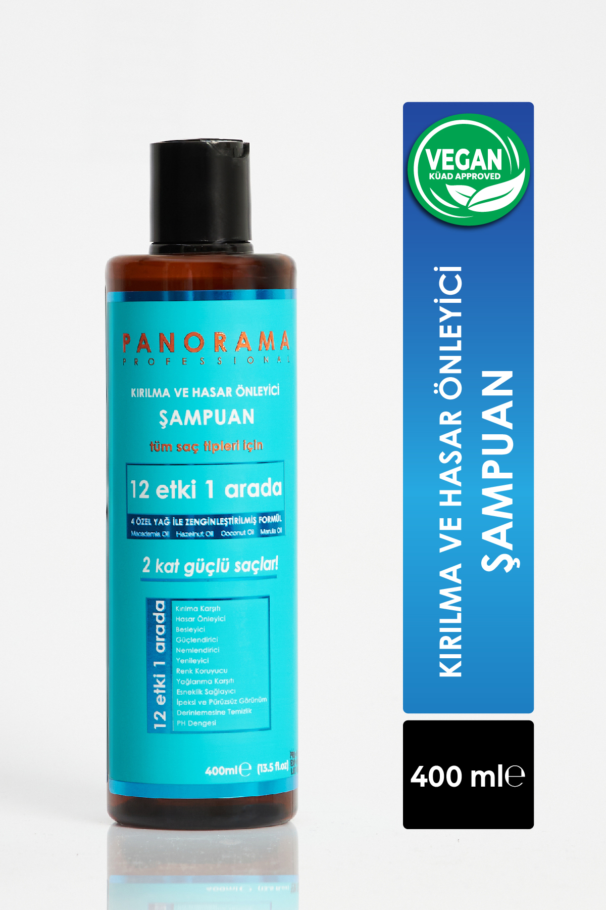 Professional Kırılma Ve Hasar Önleyici Bakım Seti 400 ml Şampuan Sıvı Saç Kremi Saç Yağı Vegan — KH012 — تصویر 3 از 9