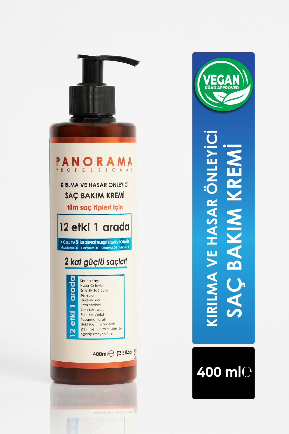 Professional Kırılma Ve Hasar Önleyici Bakım Seti 400 ml Şampuan-saçkremi-fön Suyu Vegan — KH003 — تصویر 5 از 9