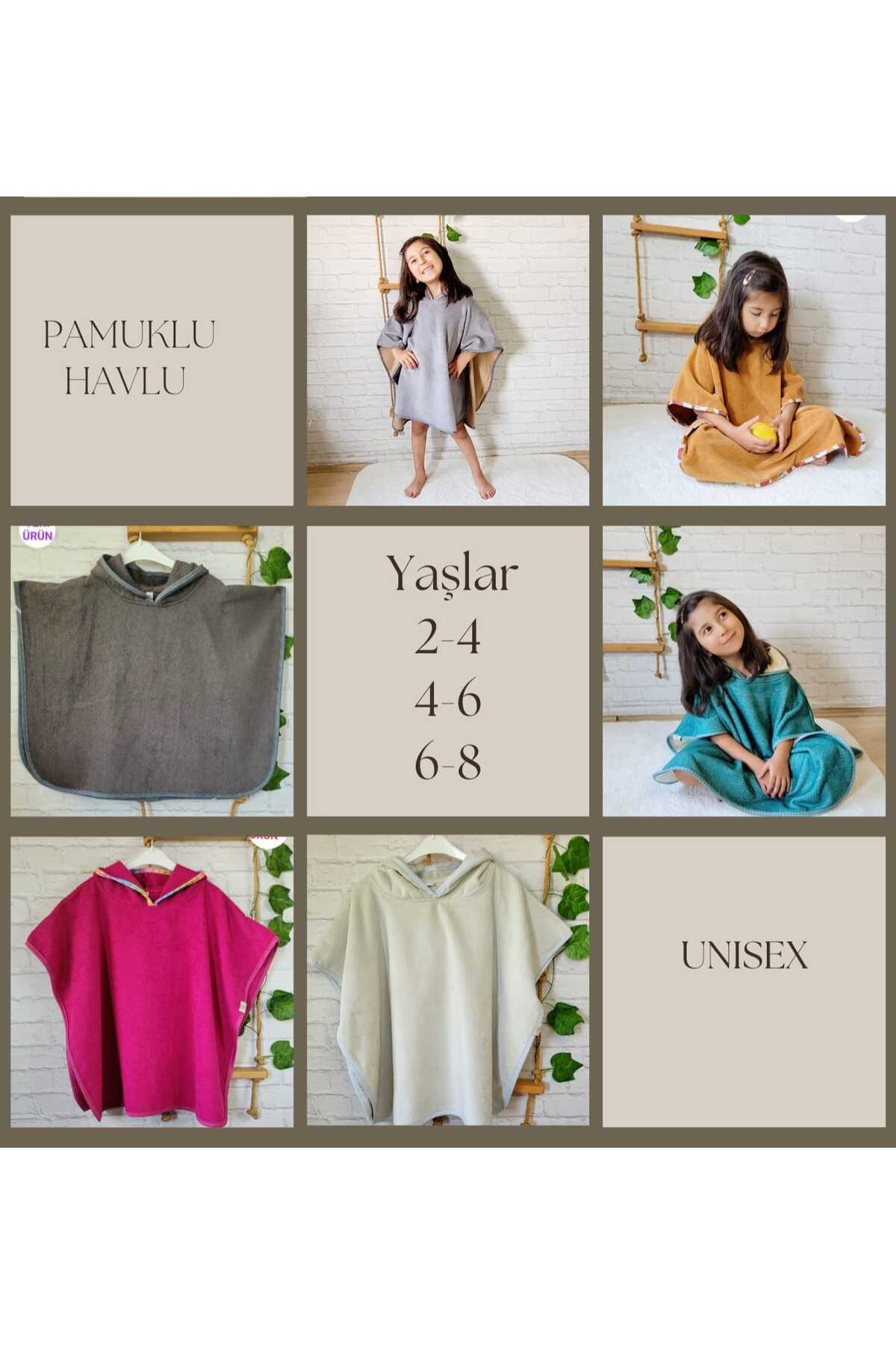 PAMUK HANIM Pamuklu Yumuşacık Kız-erkek Çocuk Deniz, Plaj, Havuz, Banyo Kapşonlu Havlu Panço/MAYER GRİ fotoğrafı 5 (önizleme)
