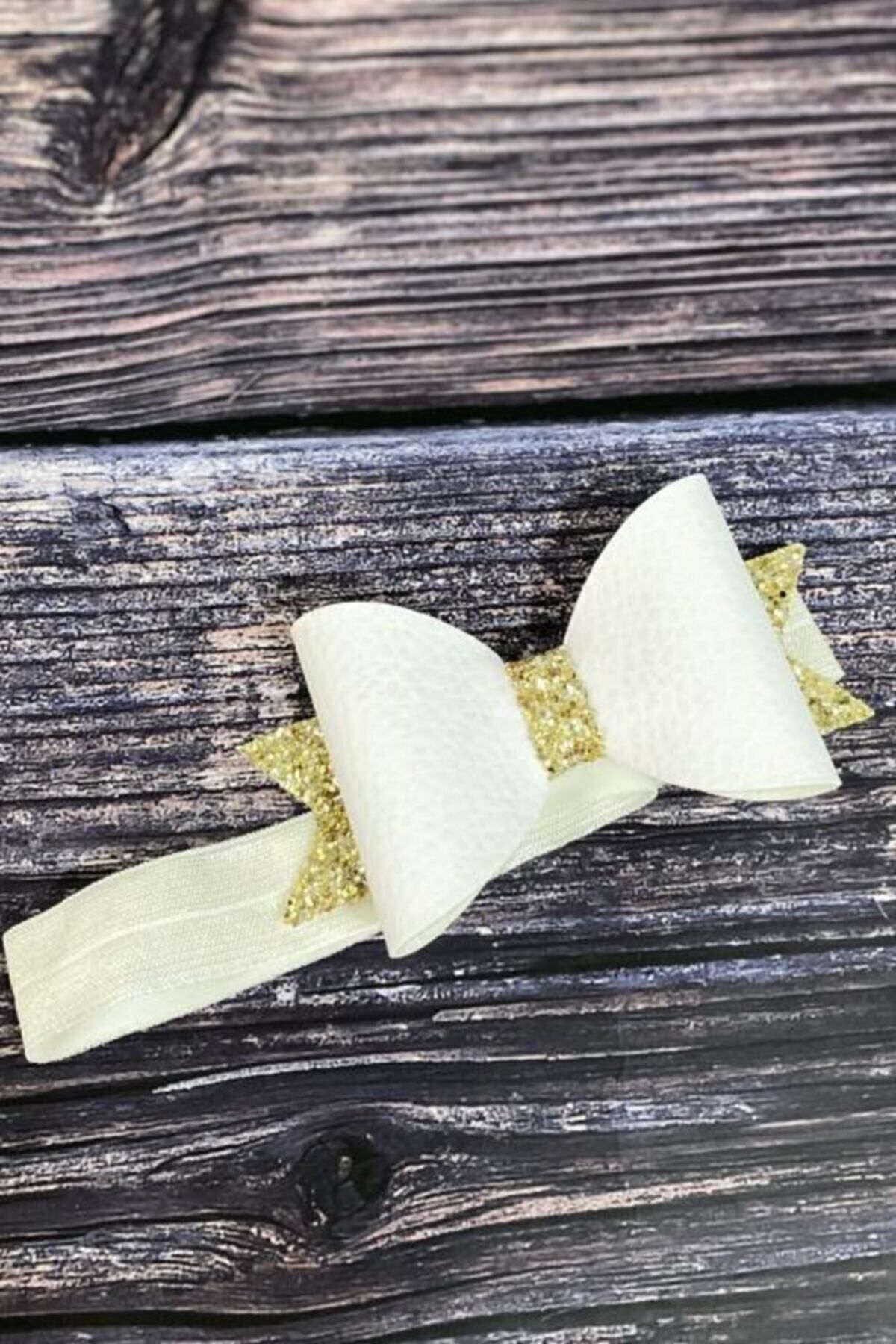 Meduza Baby Bebek Makosen Beyaz Önden Gold Kelebek Ve Saç Bandana fotoğrafı 4 (önizleme)