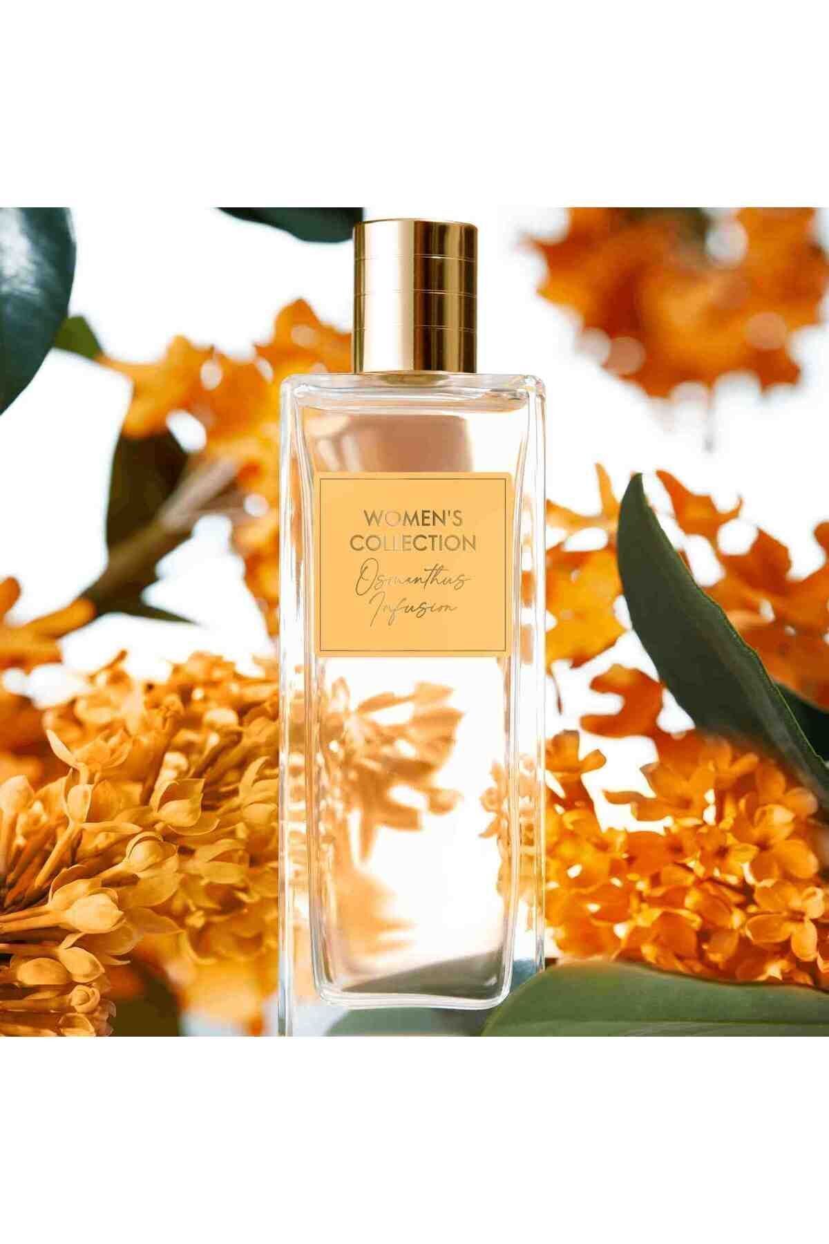 مجموعه زنانه عثمانتوس زنانه با نت های نارنگی سبز Oriflame