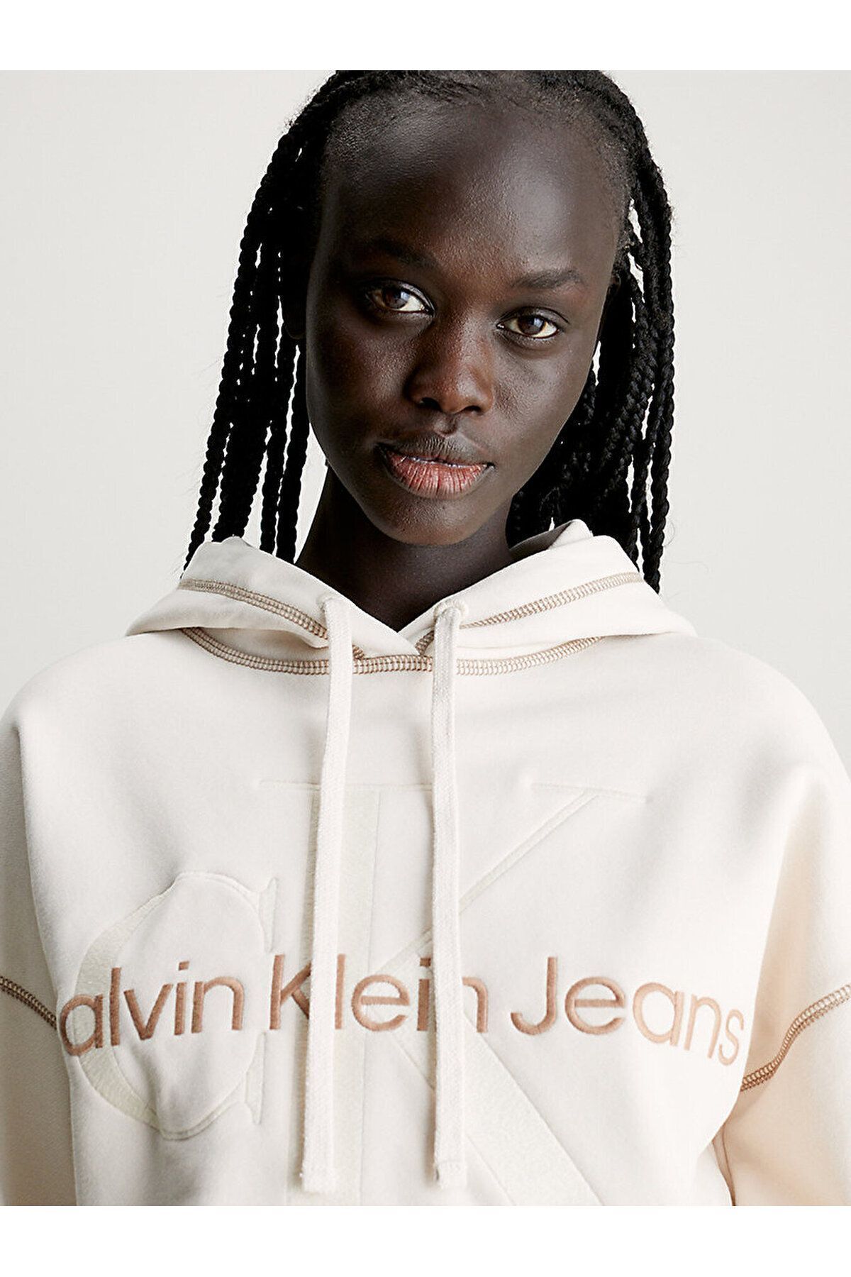 Calvin klein logo hoodie women's outlet