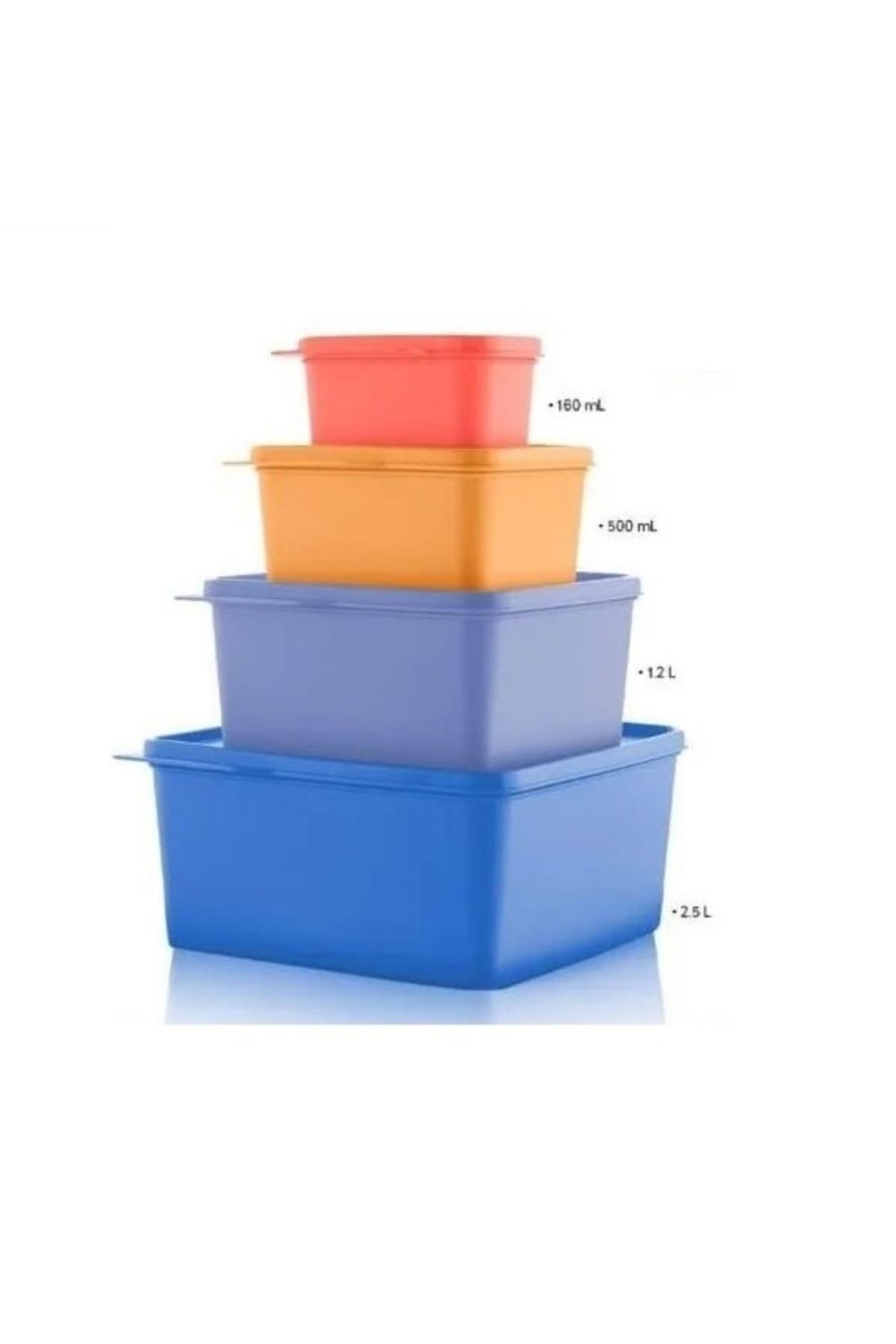 Tupperware-Square Storage Container Set of 4 Multi-Purpose Storage 3