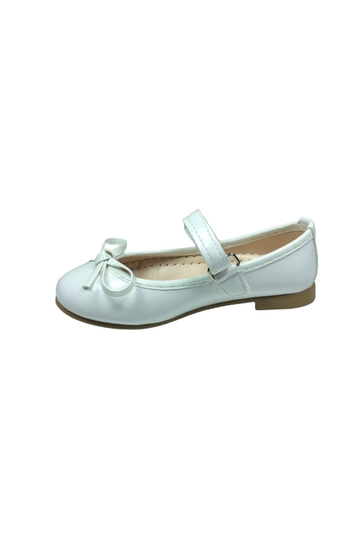 OrtopedikAL-OrthopedicAL1510 YDZ Emt Booties White Patent Leather Ballerinas Whisker Bow Girls' Evening Dress Shoes Fancy 3