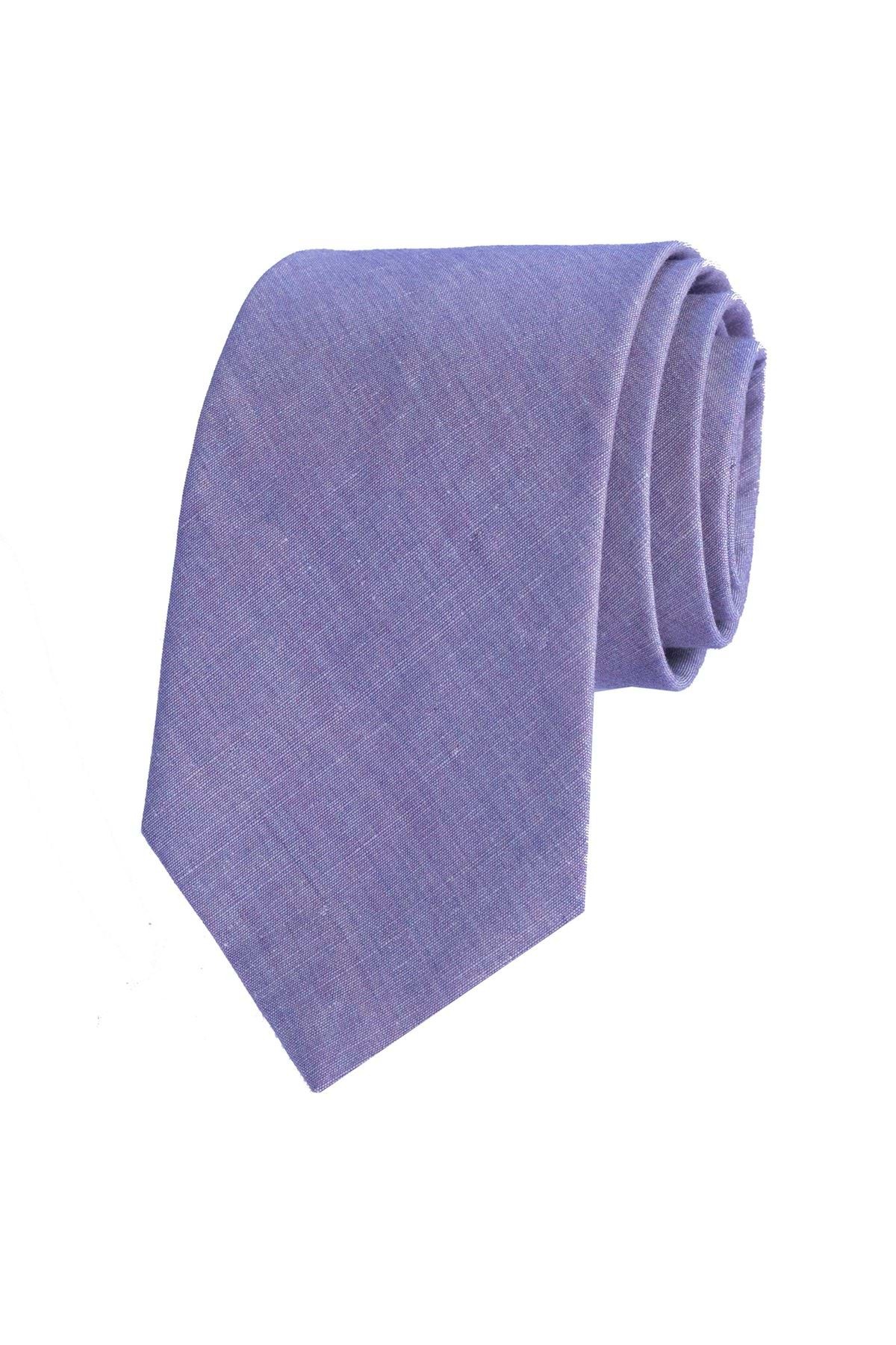 کراوات مردانه بنفش Exve Exclusive | AY3180 اورجینال - تصویر 2