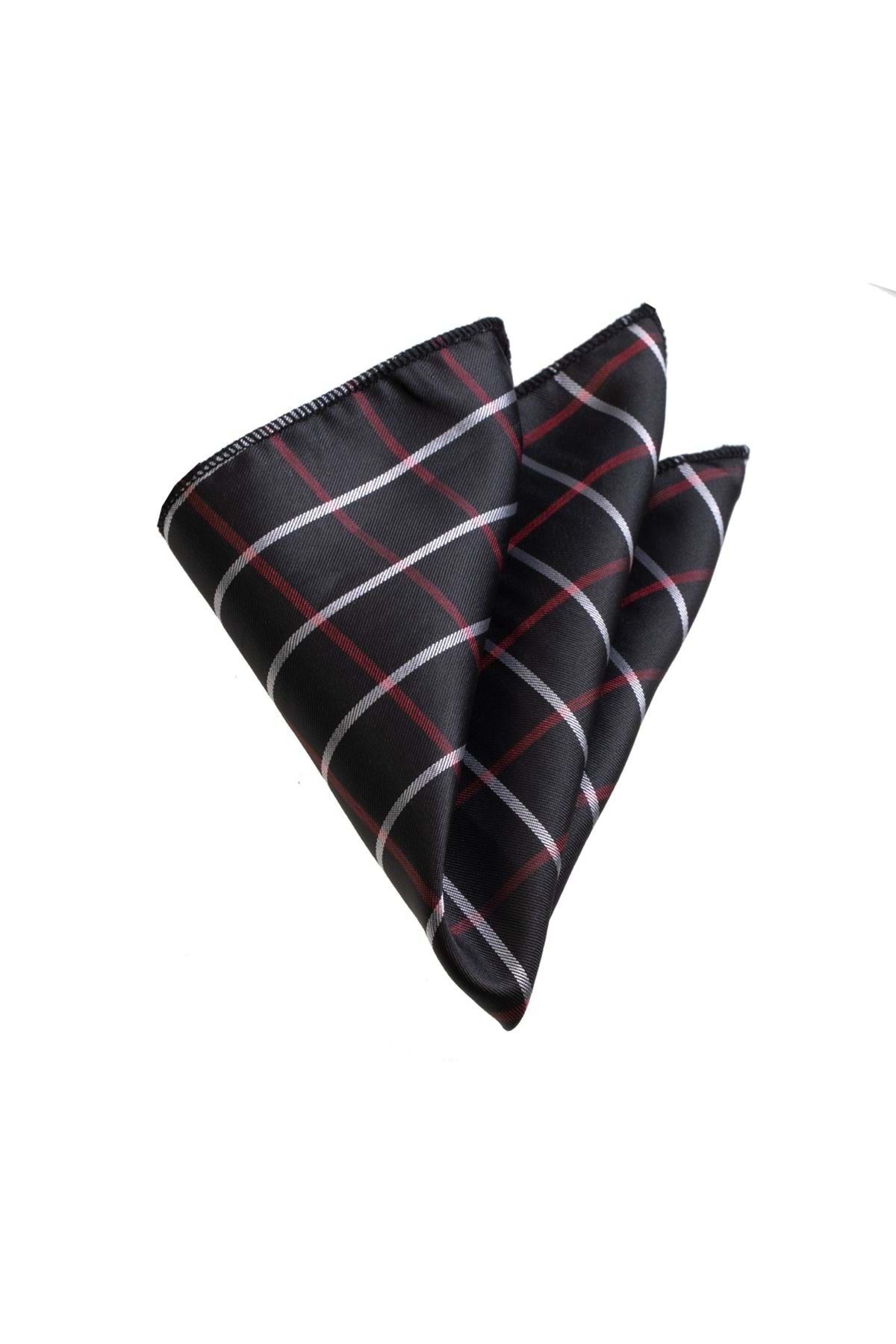 Exve Exclusive Batistă Cu Guler În Carouri Roșie Neagră Masculin - One Size
