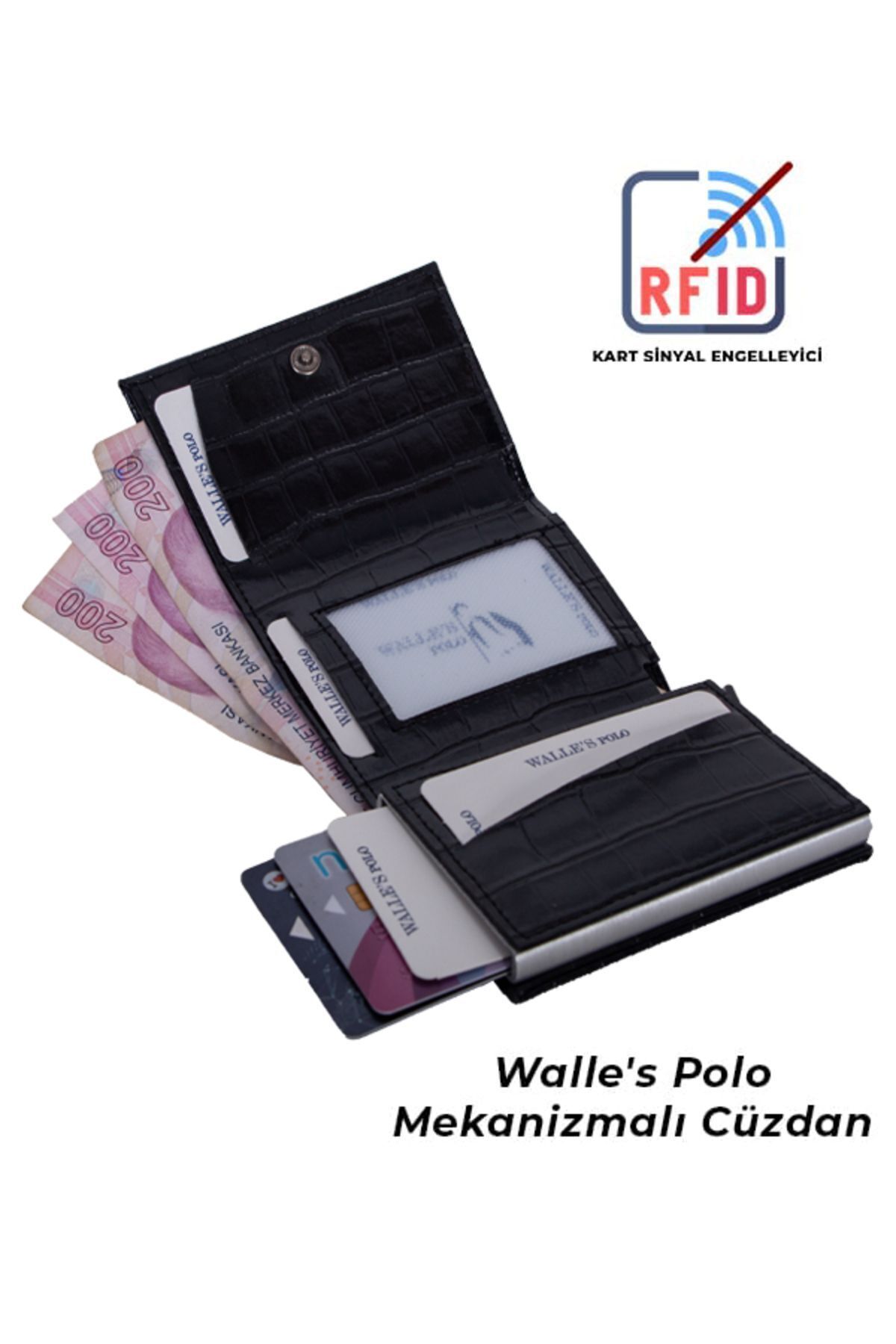 کیف پول مردانه و زنانه کروکو اتوماتیک آلومینیوم مکانیزه RFID RESIDENTAL قبلی Walle's Polo
