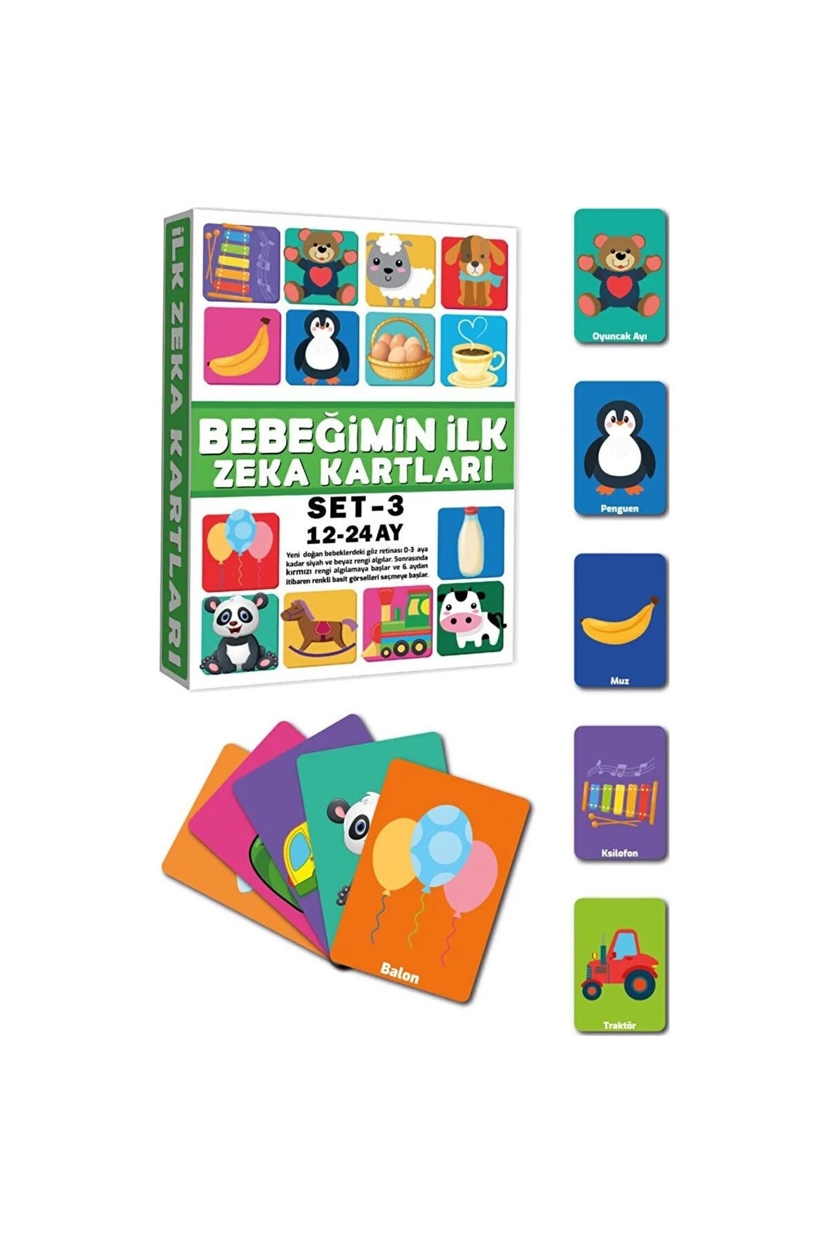BYCEGU OKUL ÖNCESİ EĞİTİCİ BEBEĞİMİN İLK ZEKAR KARTLARI BEBEK AKTİVİTE SETİ fotoğrafı 3 (önizleme)