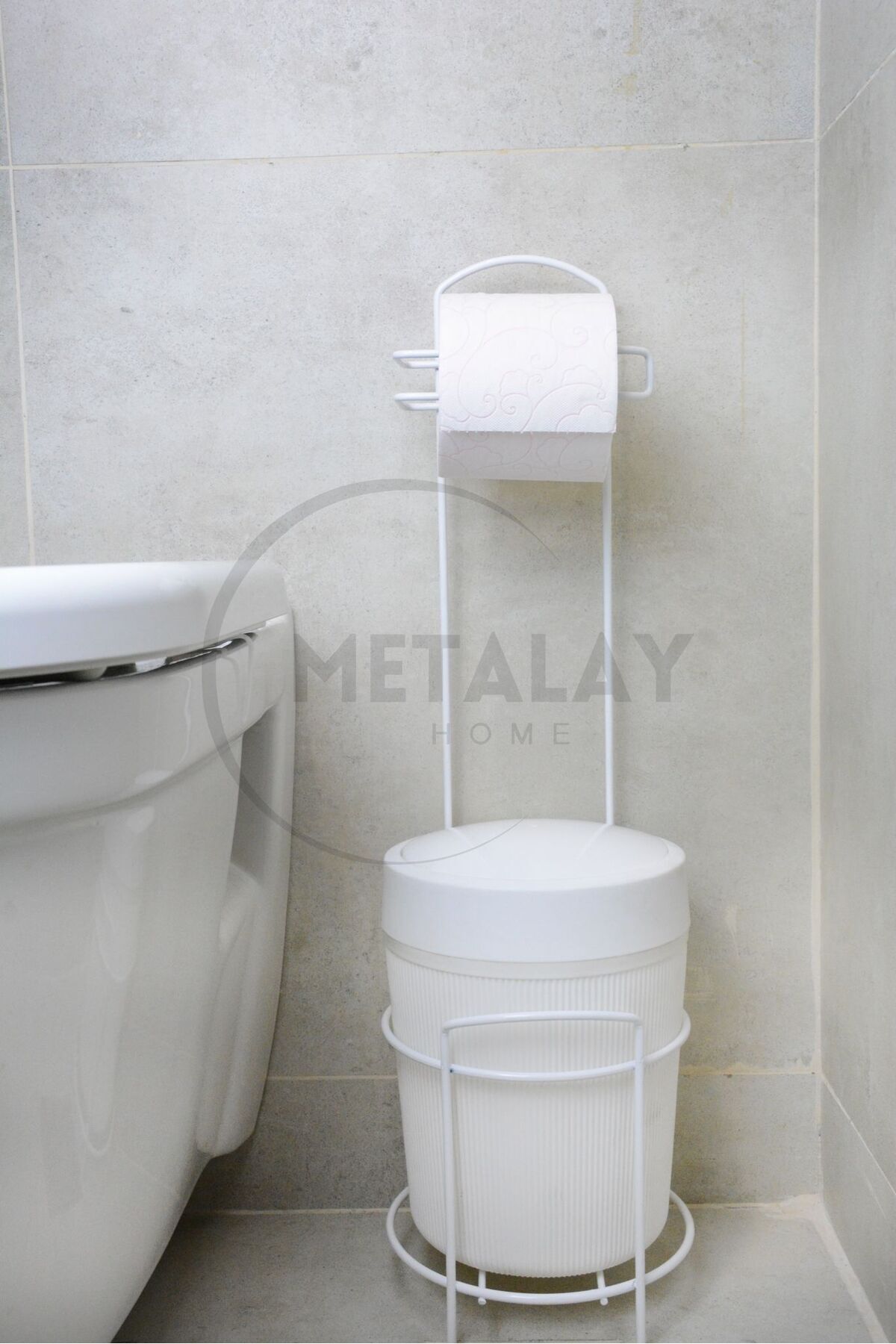 BEYAZ Yuvarlak Kovalı Wc Kağıtlık