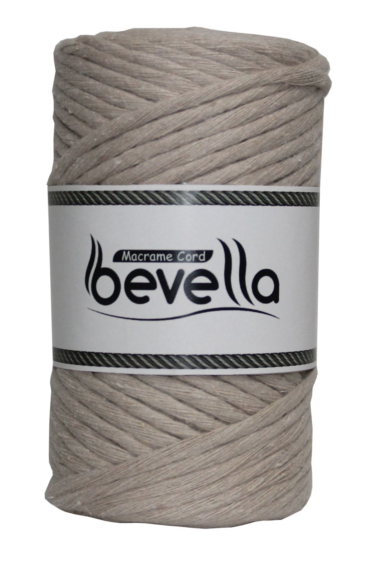 Bevella Macrame Cord-Taranan Macrame Thread 3mm Single Twist Scannable Cotton Macrame Thread Light Beige 3