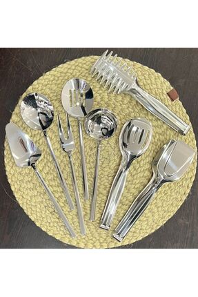 EMİNMUTFAK 8 Parça 5 li Sos Servis Se 3 lü Maşa Seti  Servis Küçük Boy