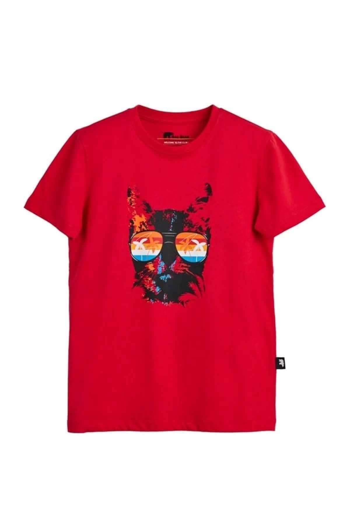 تی شرت قرمز زرشکی مانکس Bad Bear
