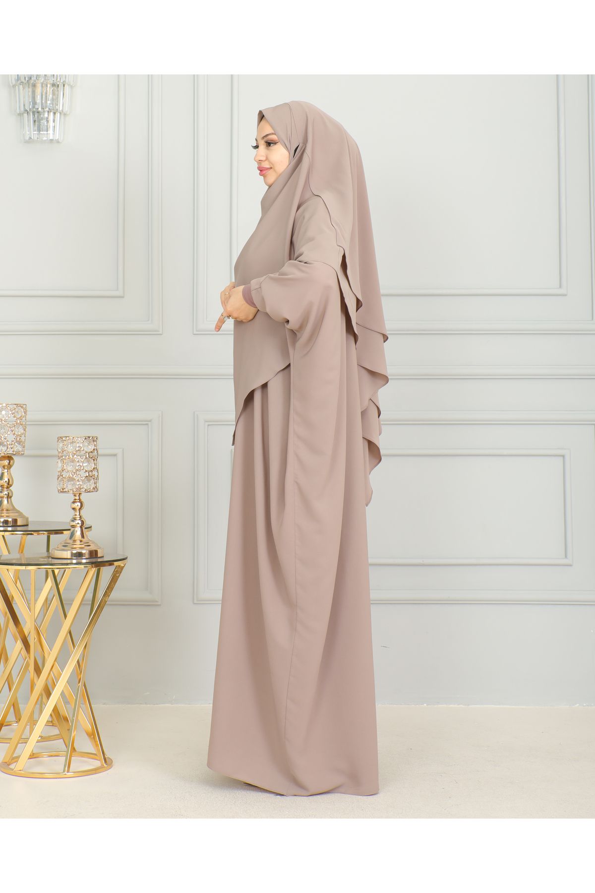 HATİCEATABEYLİBUTİK-PRACTICAL TIED FOLDED SILK SUFLE 2