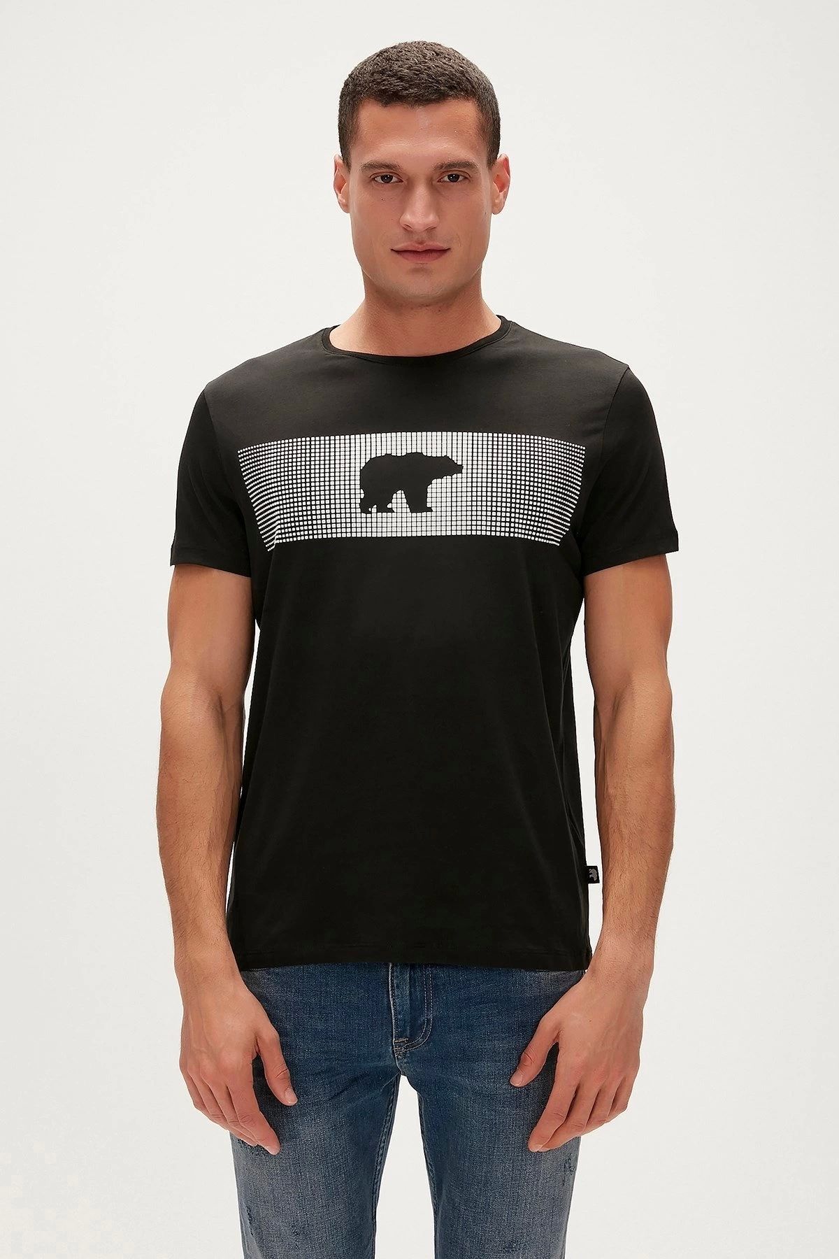 تی شرت مردانه مشکی فانتزی Bad Bear