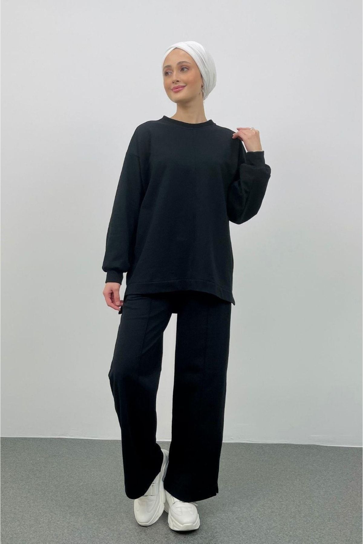 Basicpark-Stare Front Seam Oversize Black Bottom Top Set 1