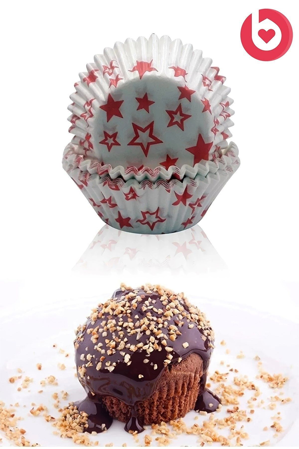 Bayev-100 Pieces of Patterned Cake and Cookie Muffin Paper 3