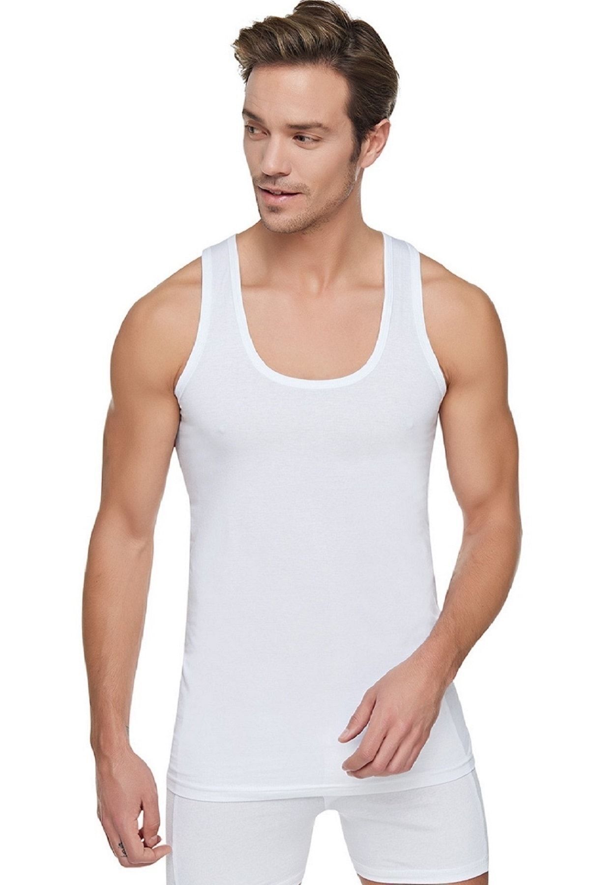 Men's White 6-Pack Classic Singlet Elf568t0102ccm6