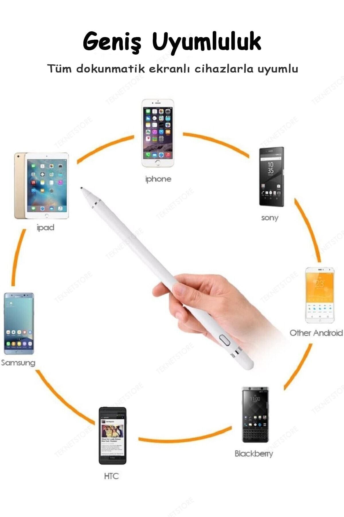 Sensitivity Stylus Kapasitif Dokunmatik Kalem Çizim Ve Tasarım Tablet Kalemi Tüm Cihazlar Ile Uyumlu 7