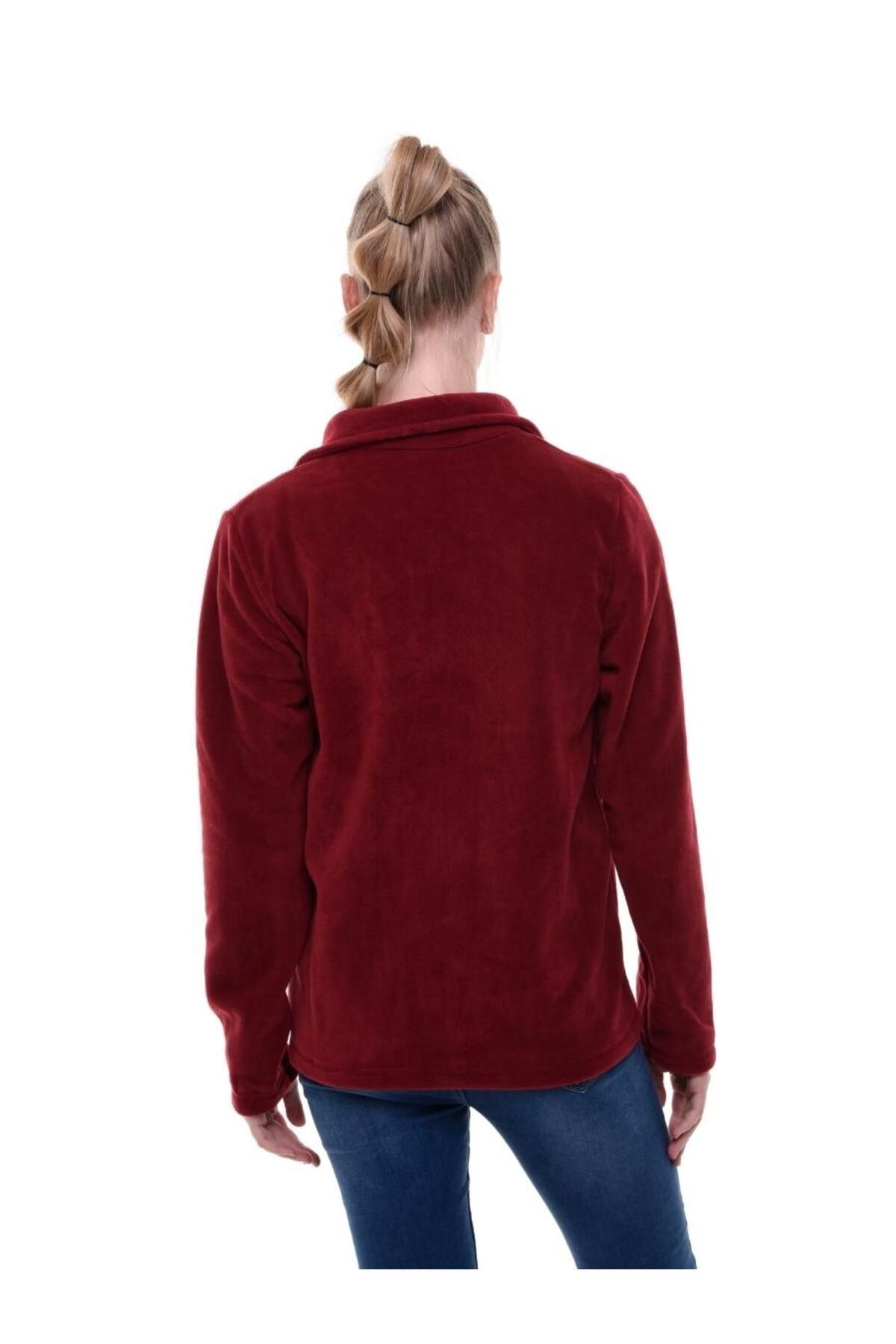 Genius Kadın Polar Tam Fermuarlı Outdoor 3 Cepli Spor Polar Ceket
