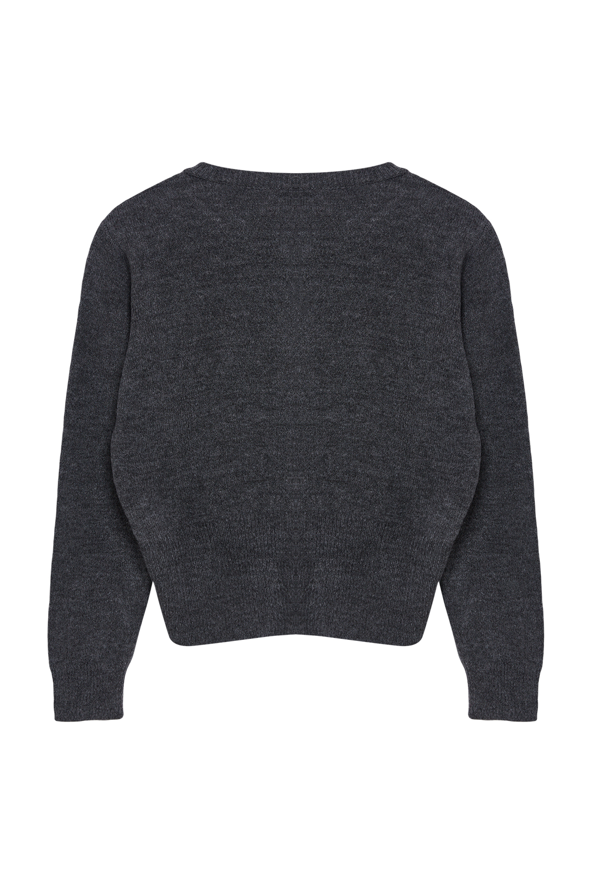 Trendyolmilla  Koyu Gri Basic Düğmeli Ceket Görünümlü Yumuşak Dokulu Triko Hırka TWOAW25HI00164 - Görsel 7