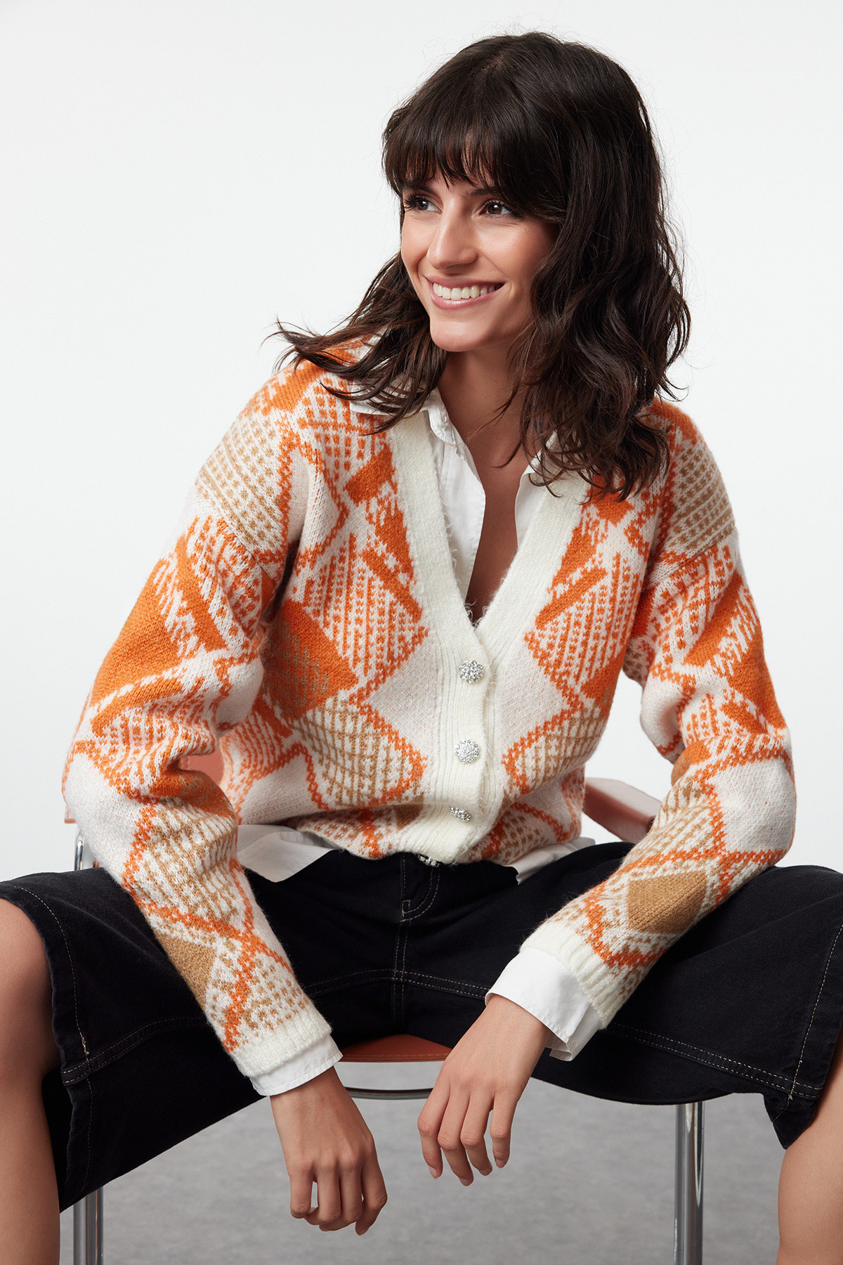 Trendyol Collection Cardigan tricotat cu textură moale, culoare