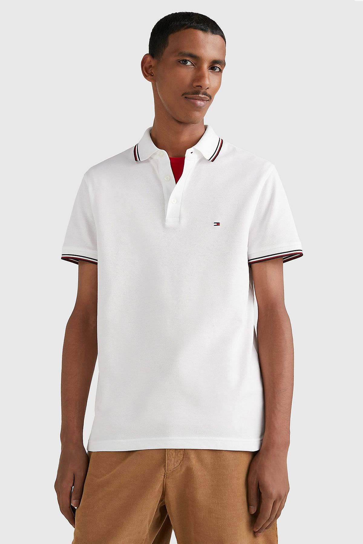 1985 Rwb Tipped Slim Polo Tommy Hilfiger