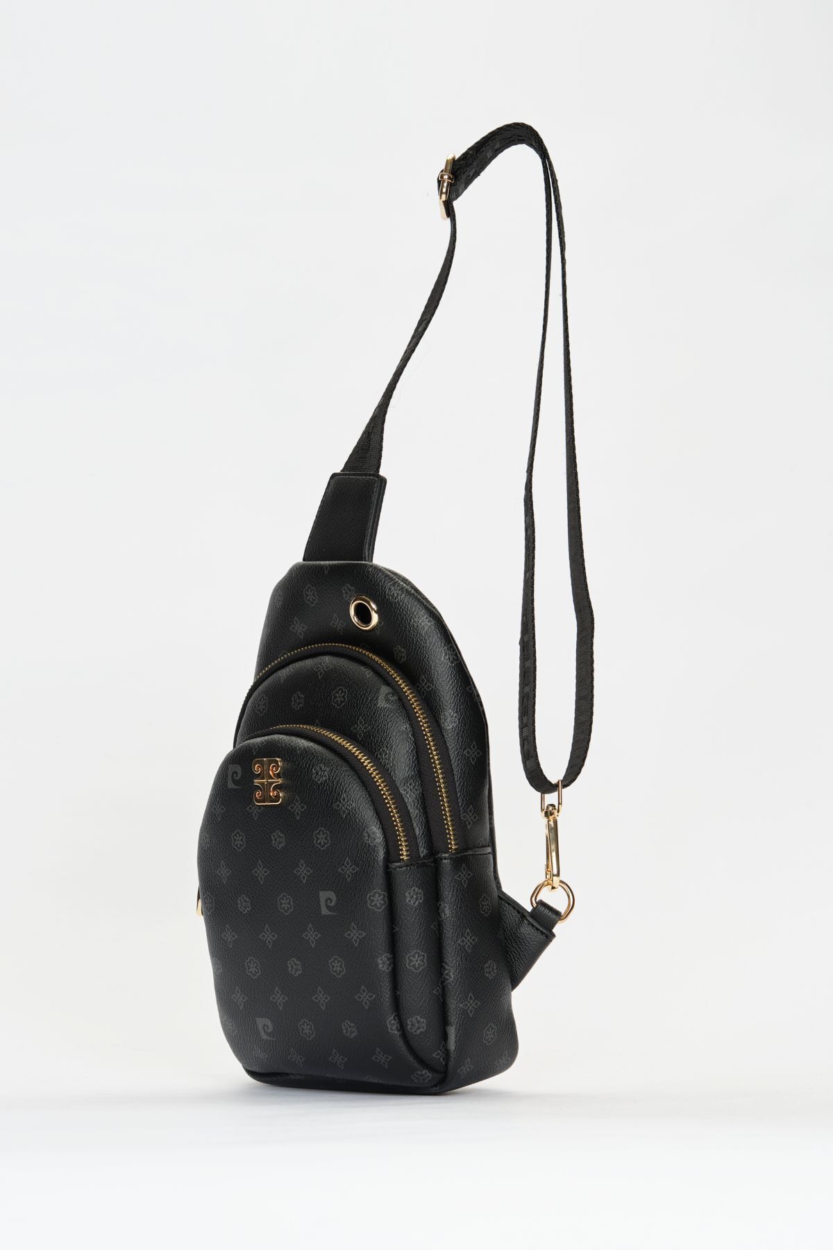 Pierre Cardin-Schwarze Monogramm-Umhängetasche für Damen 05PO22Y1535 3