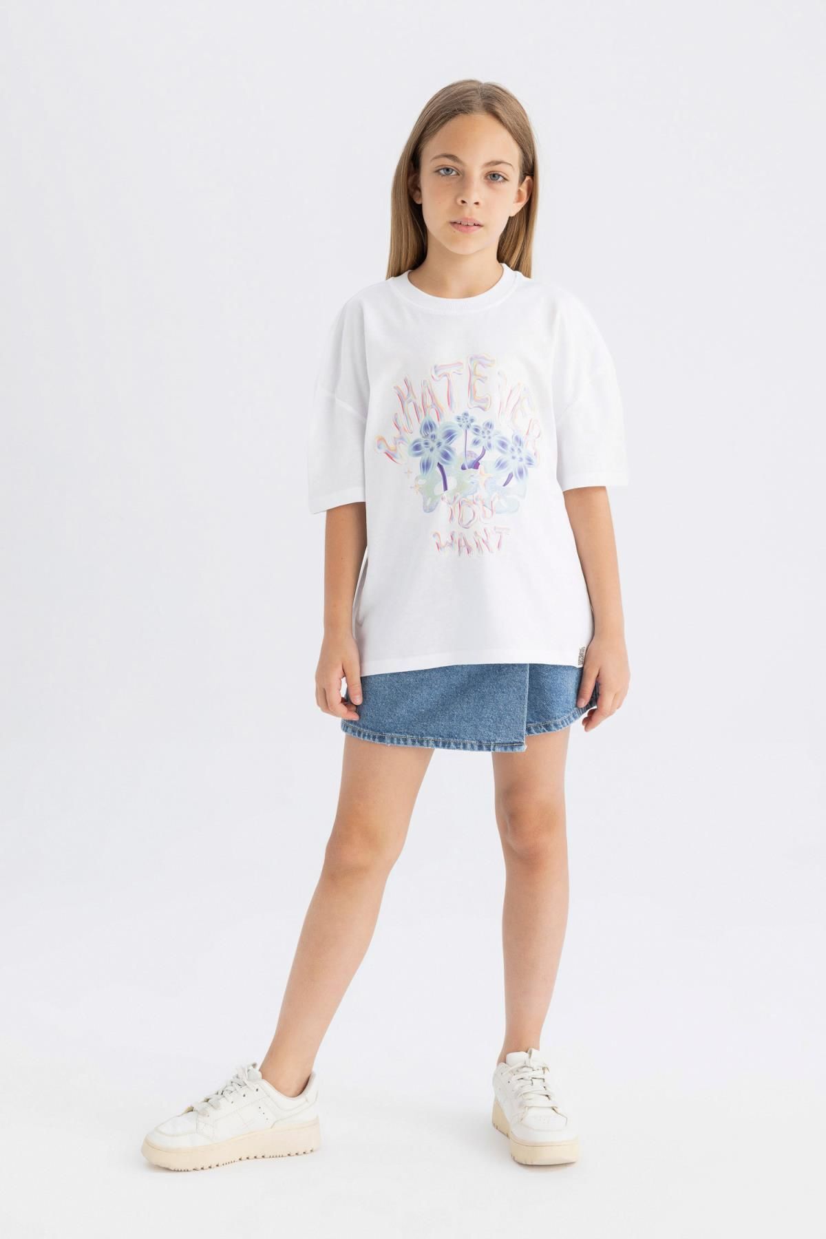تی شرت دخترانه دفاکتو | C5462A824SM Defacto - Image 5