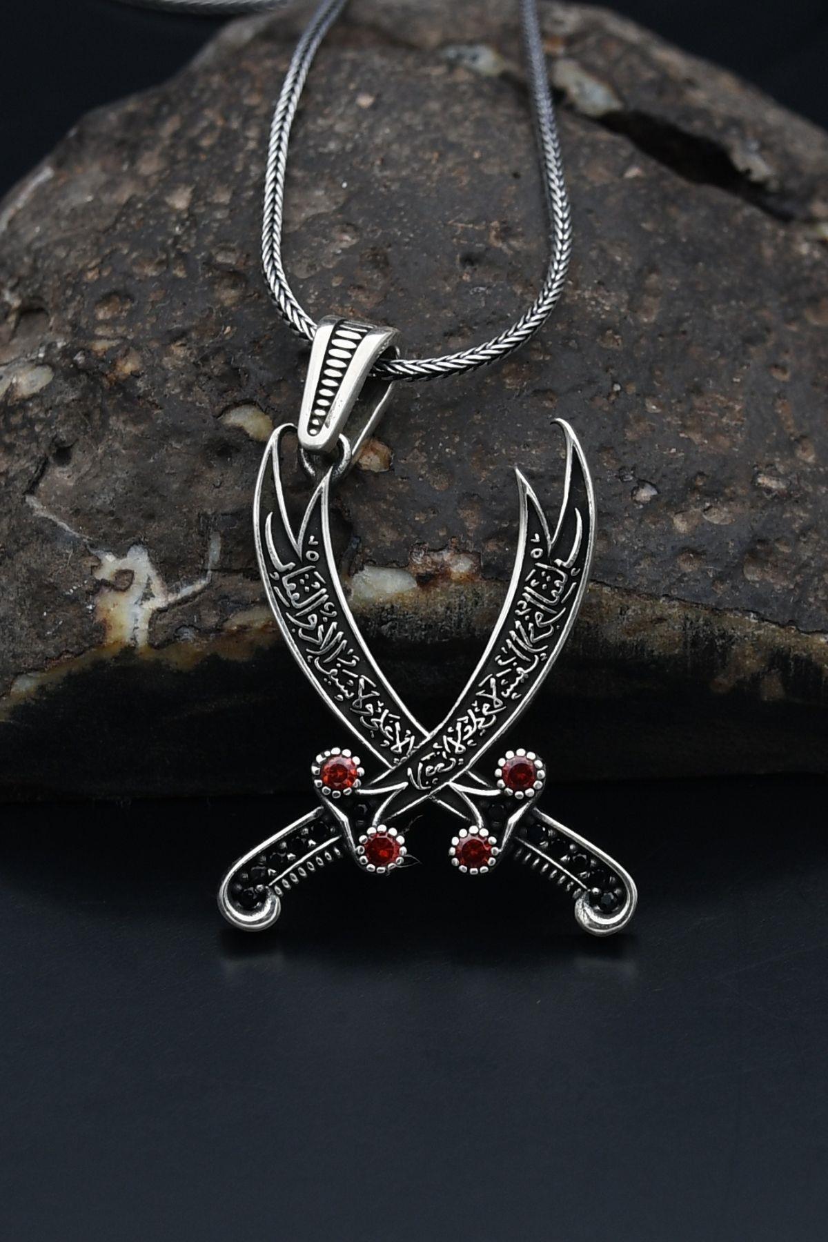 Prestige 925 Ayar Gümüş Hz. Ali Zülfikar Kolye Zincir 900004 Fiyatı ...