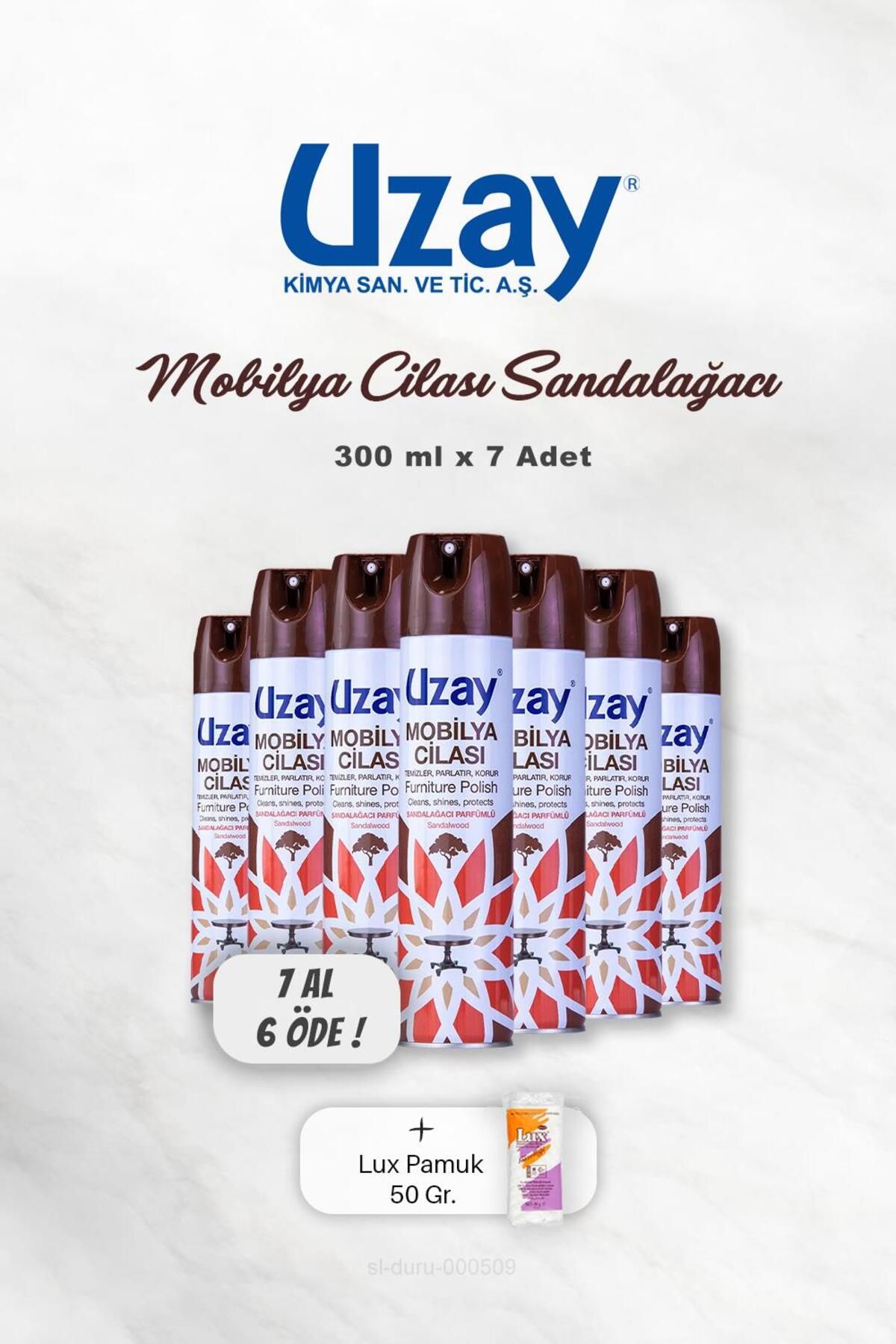 Uzay Mobilya Cilası Sandalağacı 7 Al 6 Öde Ve Pamuk