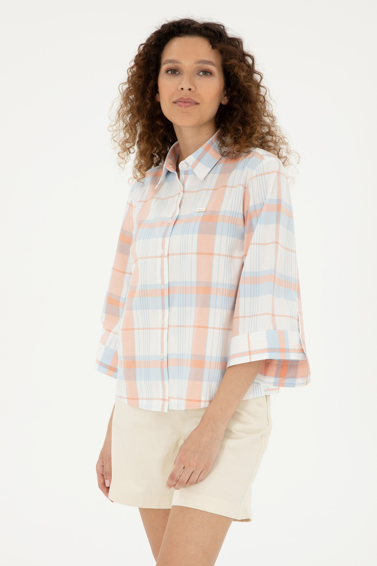 پیراهن آستین بلند صورتی زنانه 50289145-VR041