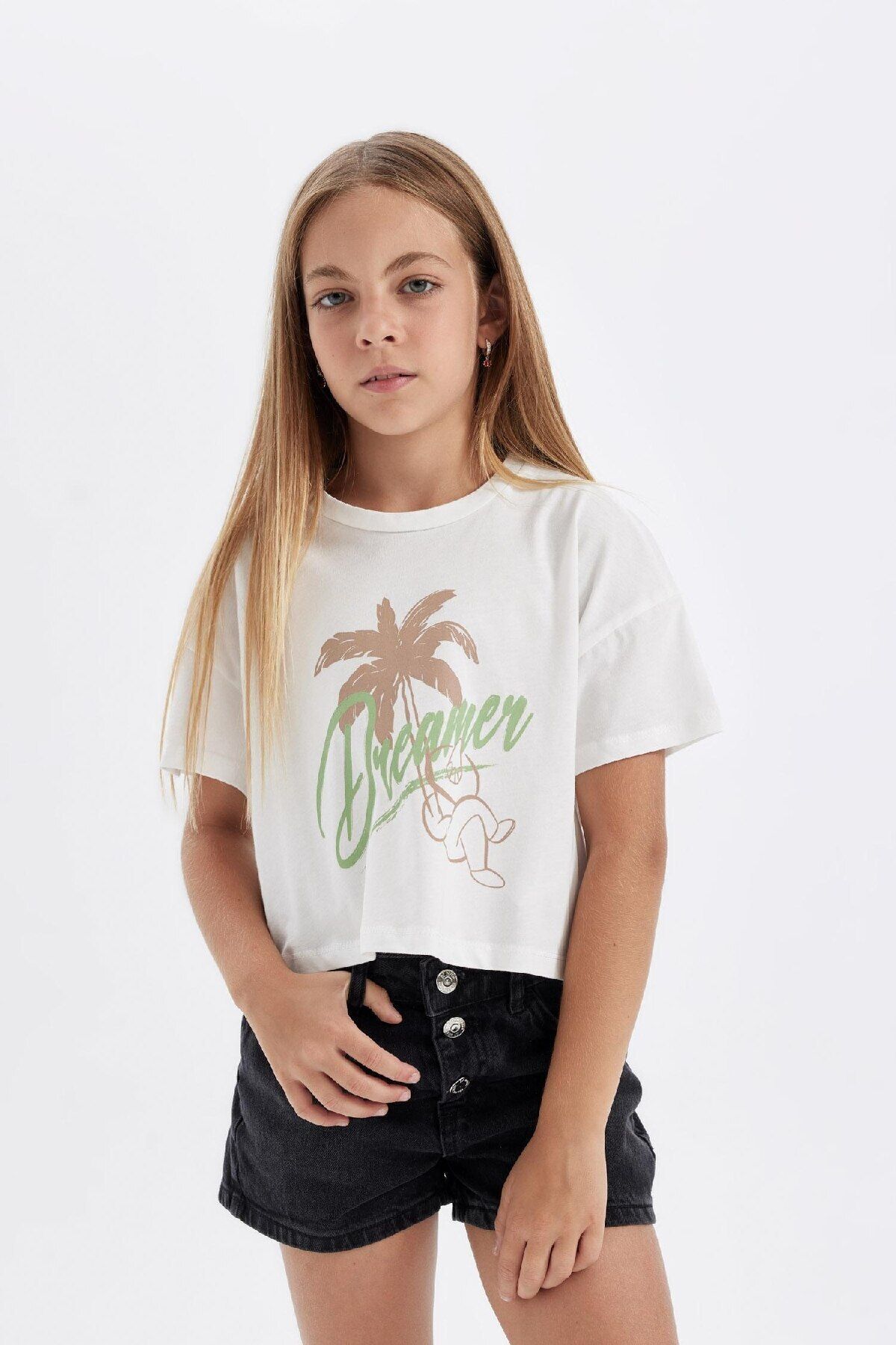 تی شرت دخترانه دفاکتو | C5254A824SM Defacto - Image 6