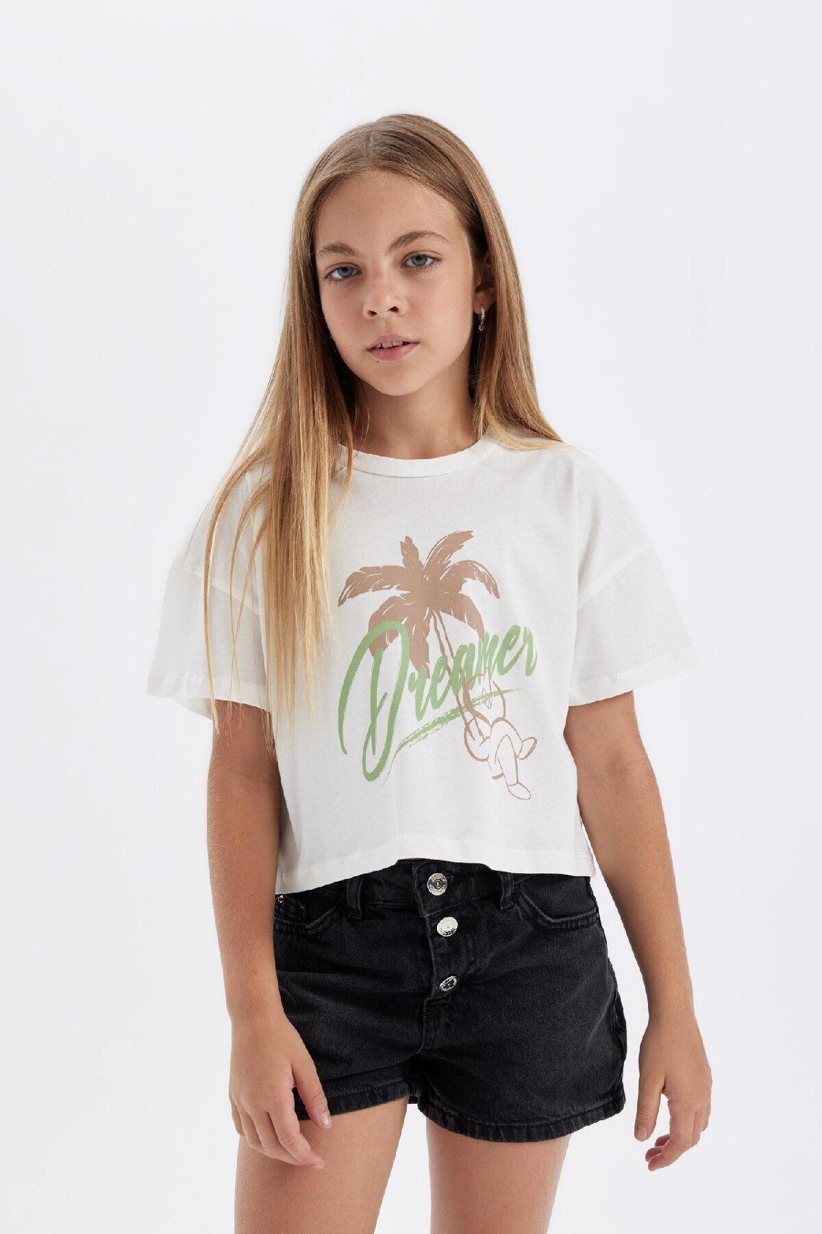 تی شرت دخترانه دفاکتو | C5254A824SM Defacto - Image 2