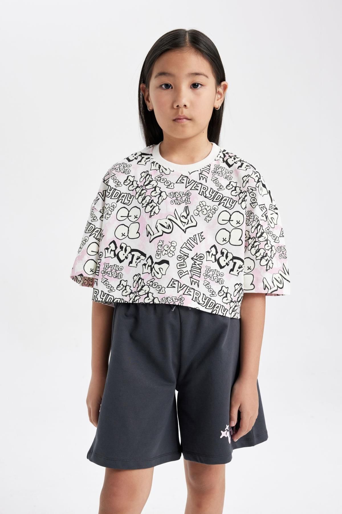 تی شرت دخترانه دفاکتو | C5463A824SM Defacto - Image 4