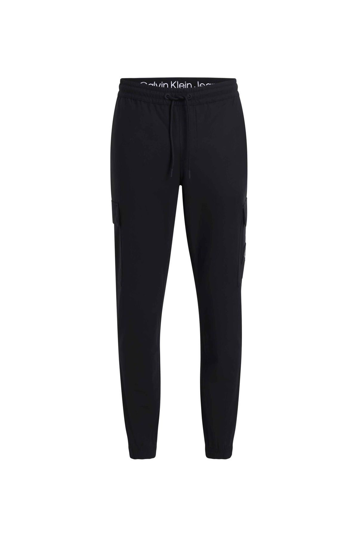 شلوار گرمکن مشکی مردانه جین لباس سیاه و سفید شش J30J325925BEH BADGE فنی HWK Calvin Klein