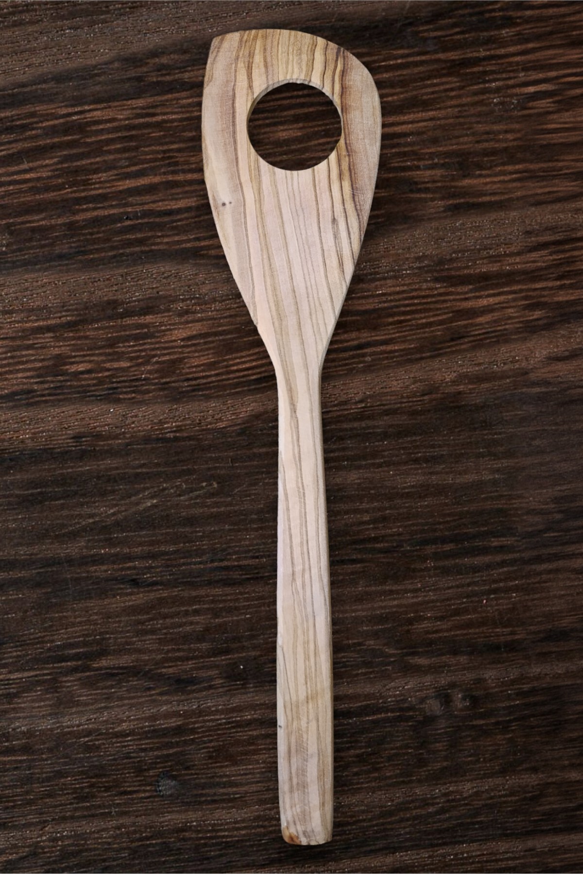 EcoFast Zeytin Ağacı El Yapımı Delikli Spatula, Çeyizlik Seti, Spatula Seti