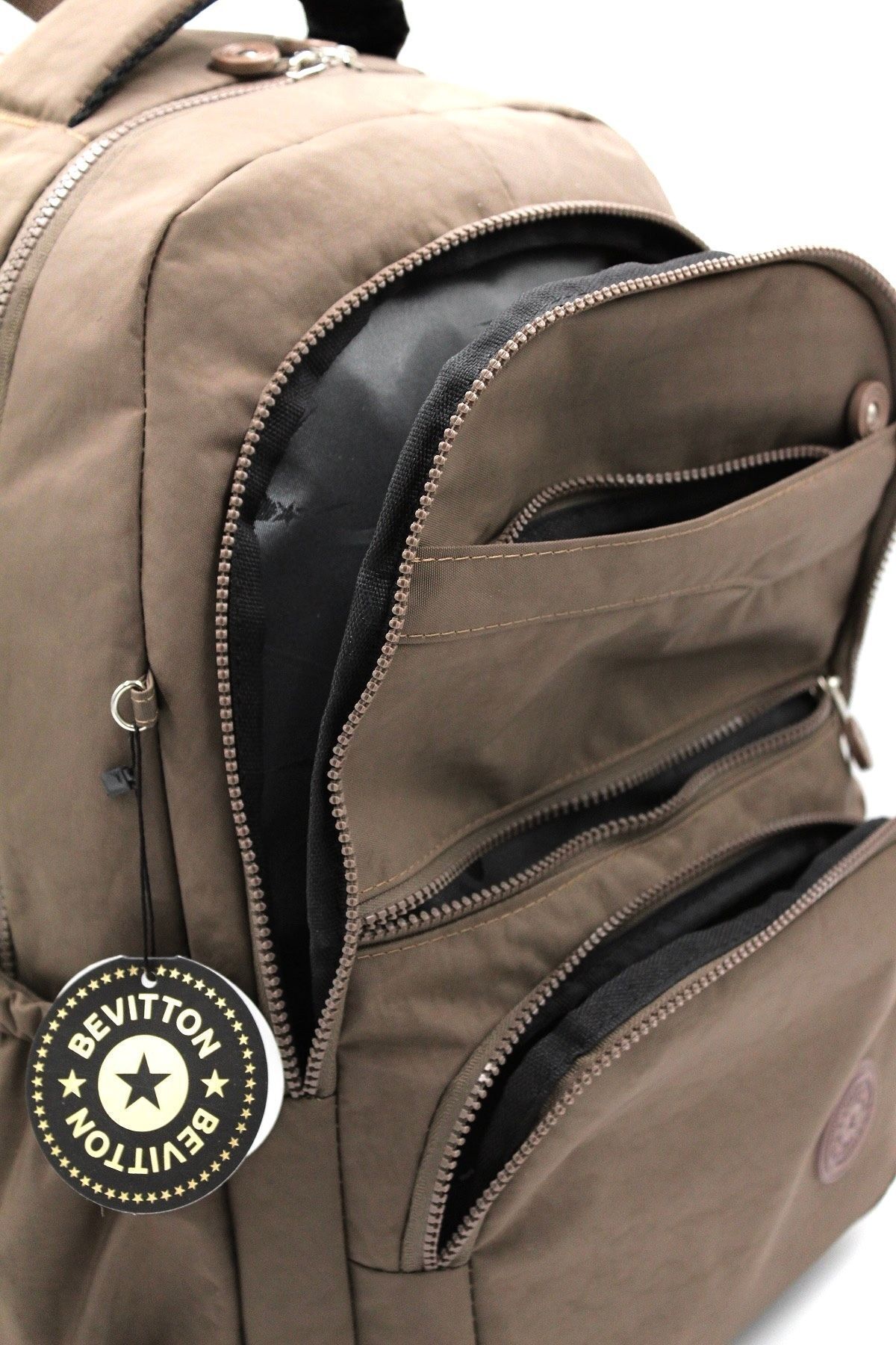 Bevitton-Unisex Waterproof Fabric Mink Color Backpack and School Bag / 2400 3