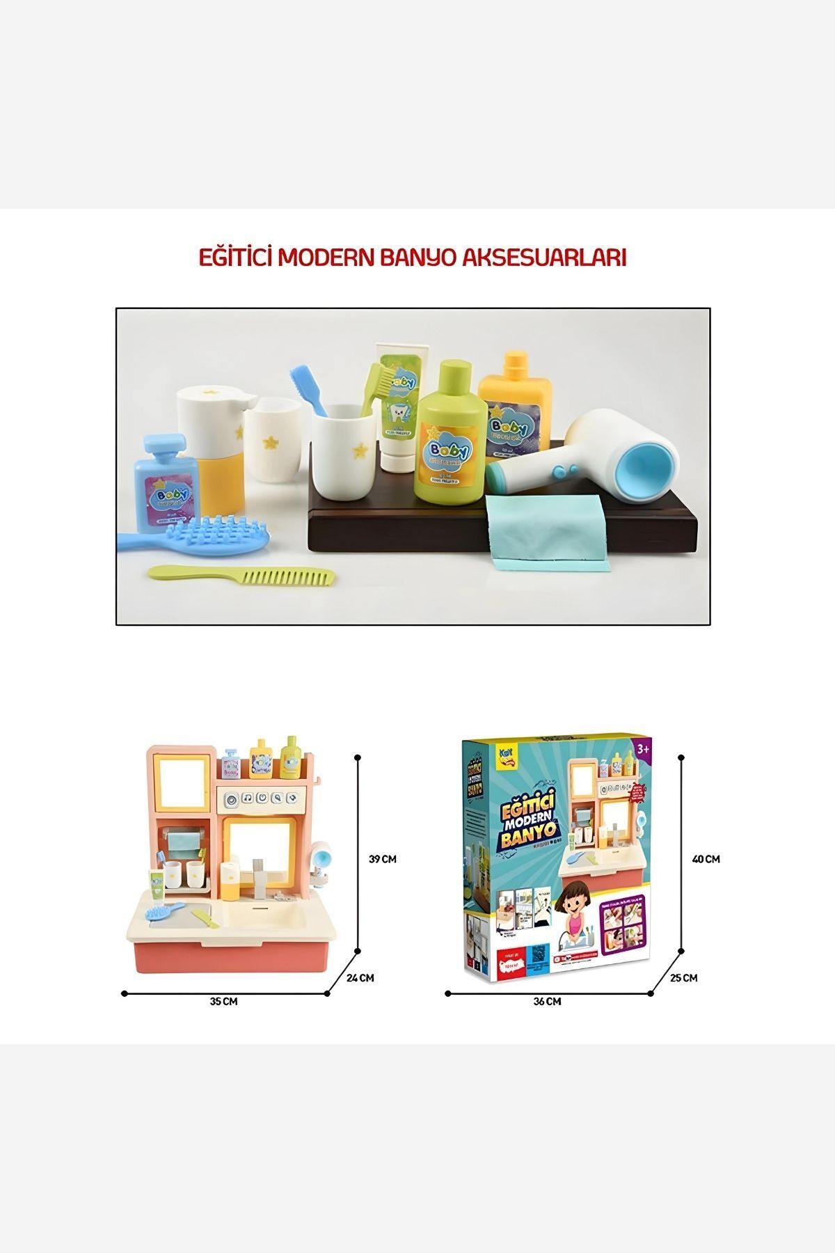 Apexma Oyuncak Kukuli Şarkılı Eğitici Gerçek Su Akan Banyo Seti - Çocuklar İçin Eğitici Banyo Set fotoğrafı 2 (önizleme)