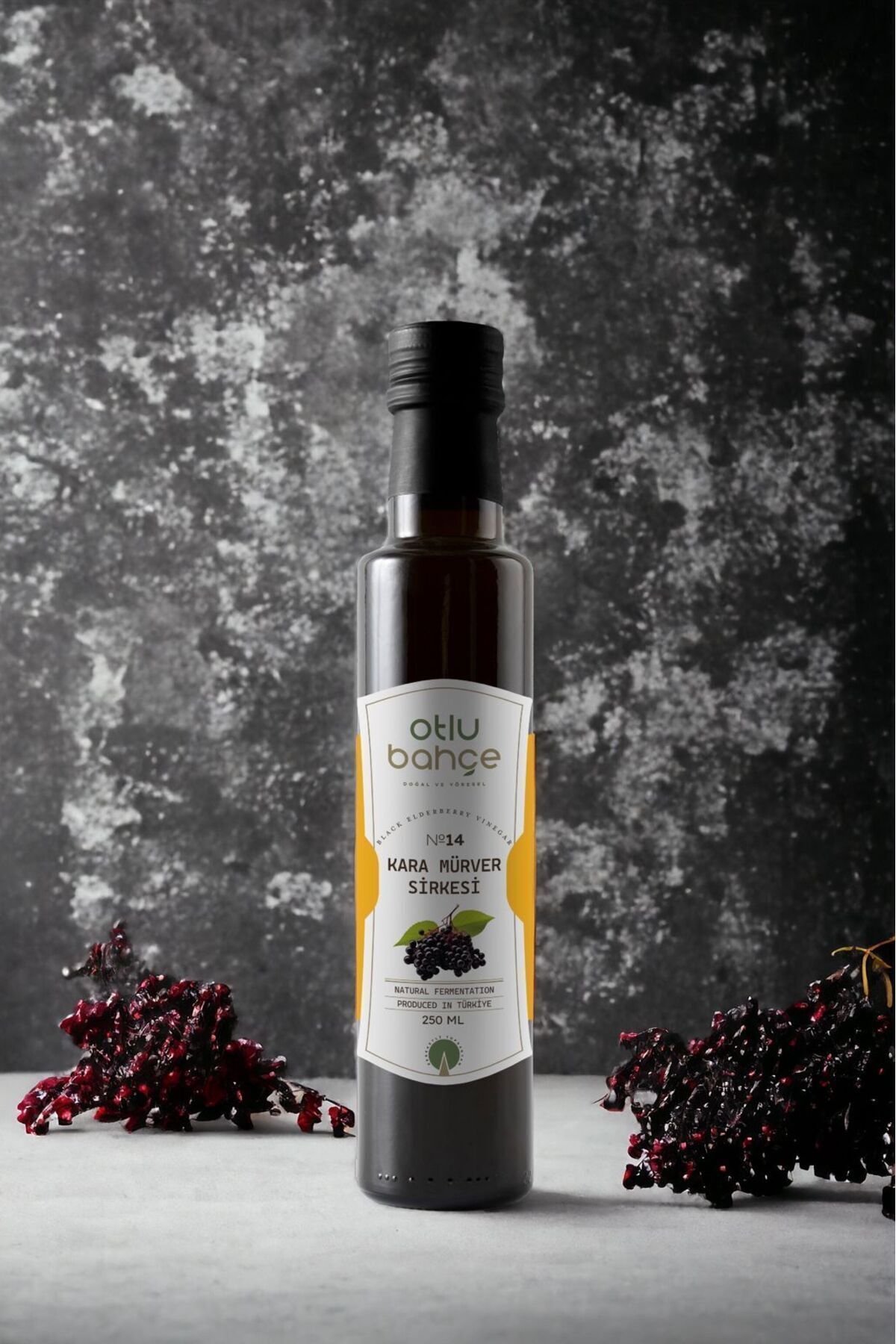 Kara Mürver Sirkesi, Karamürver Sirkesi, Elderberry Vinegar, Sambucus Nigra 250ml.