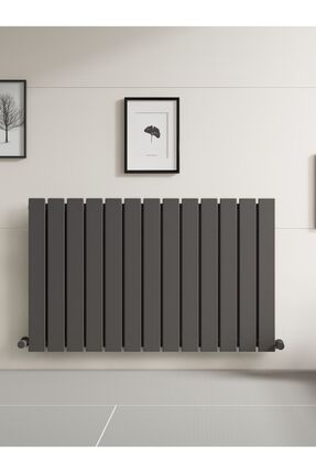 nixrad PRAG 600/1030 Antrasit 13 dilim Dekoratif Hibrit Radyatör